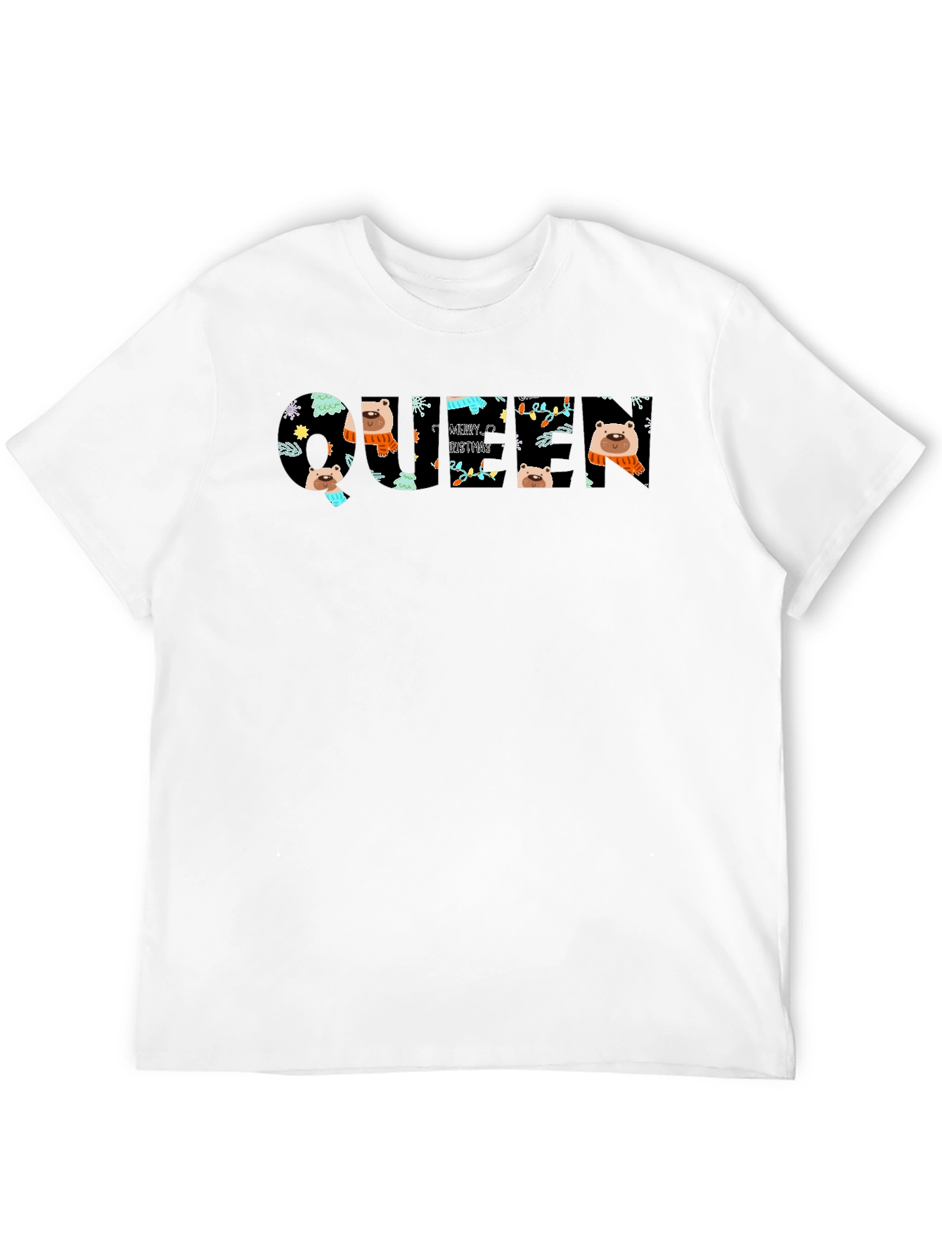 Cute Winter Bears Black T-Shirt