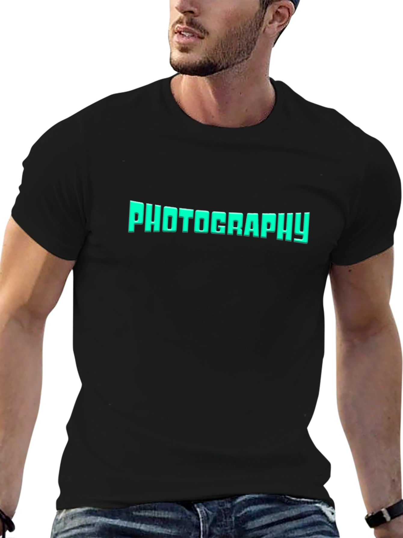 Photography Tee - Black Cotton Graphic T-Shirt