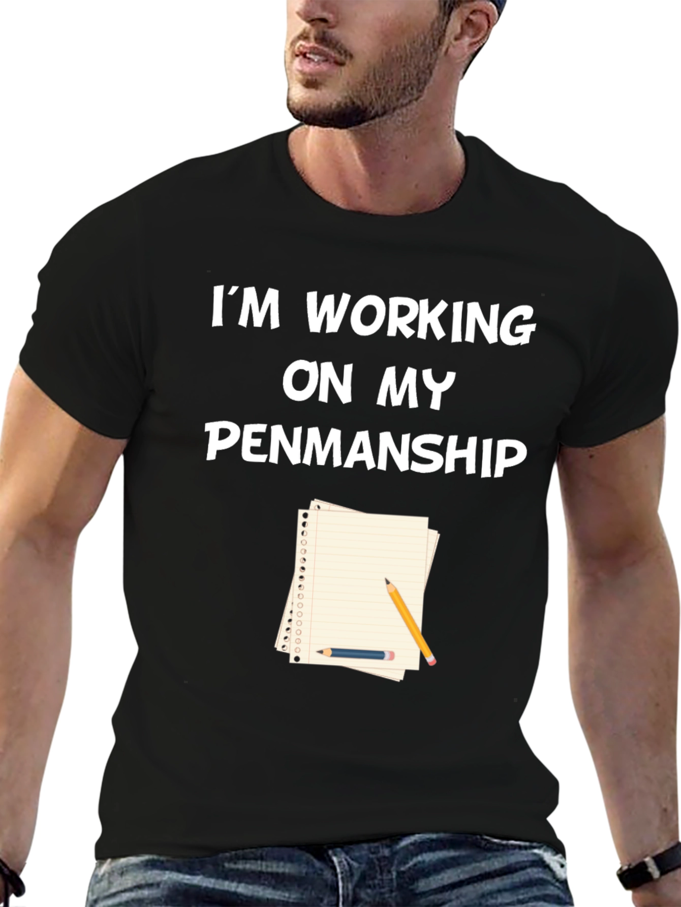 Working on My Penmanship Graphic Tee
