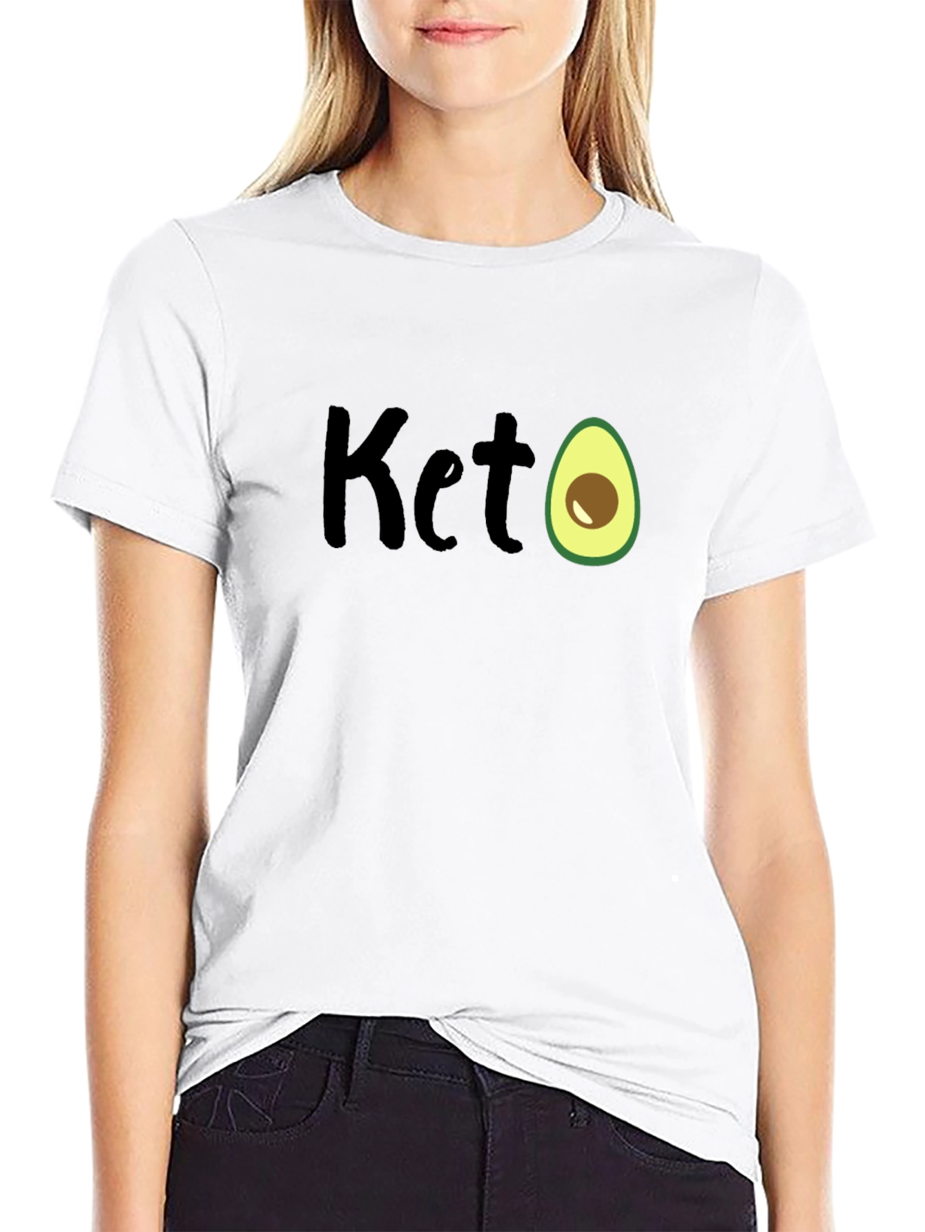 Keto Avocado T-Shirt - Black Graphic Tee