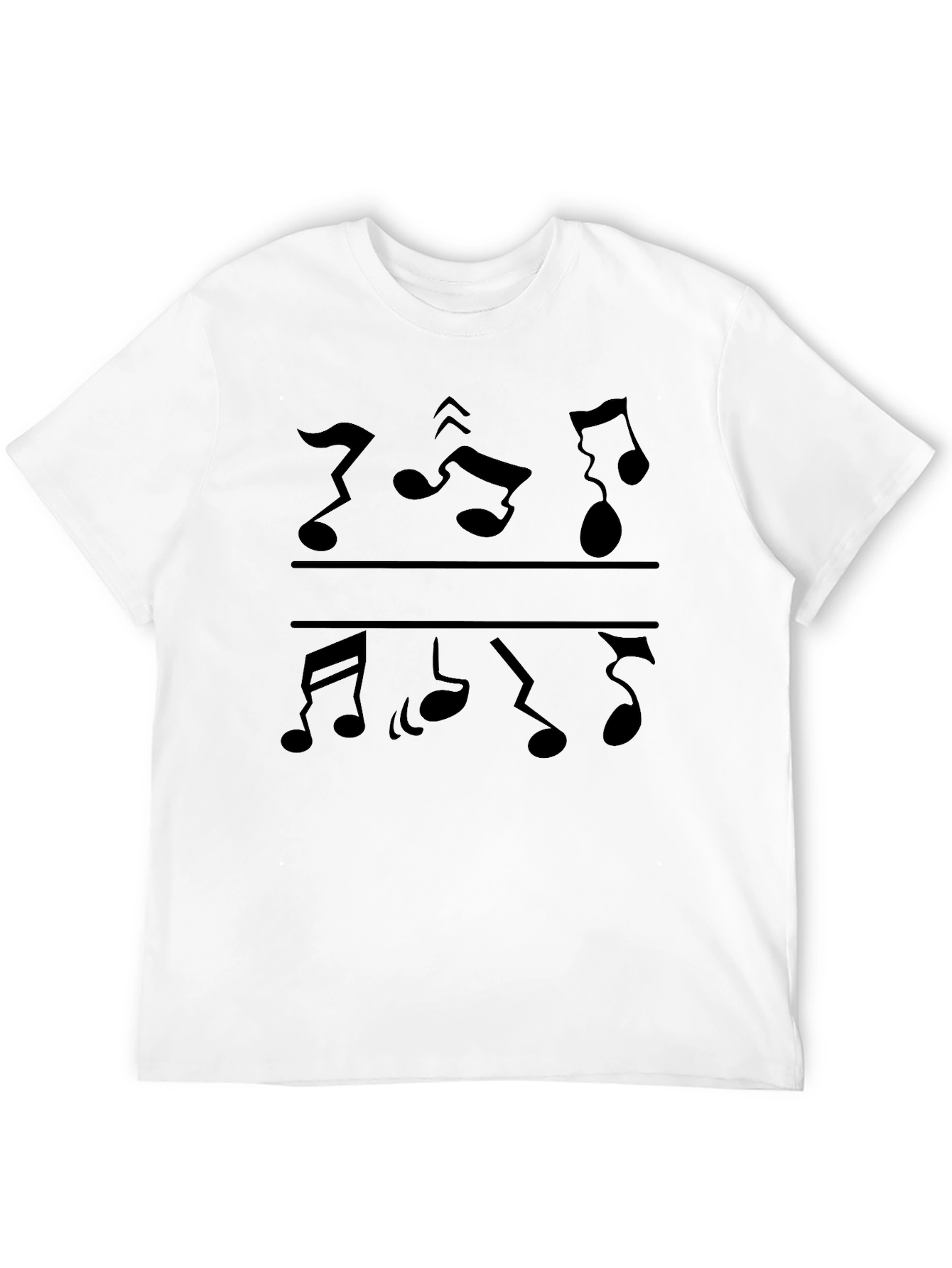 Music Note Graphic Black T-Shirt