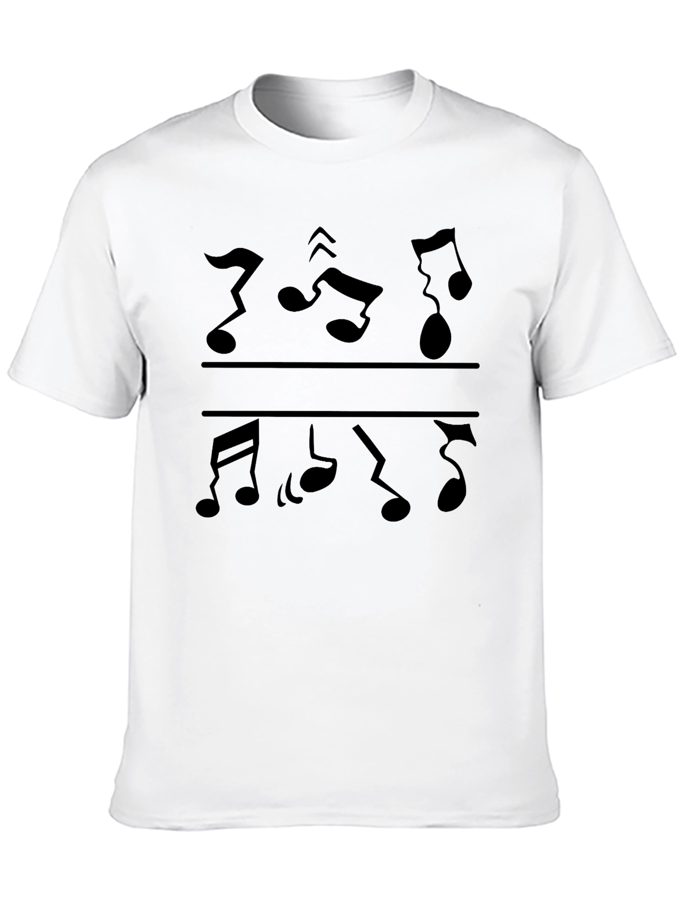 Music Note Graphic Black T-Shirt