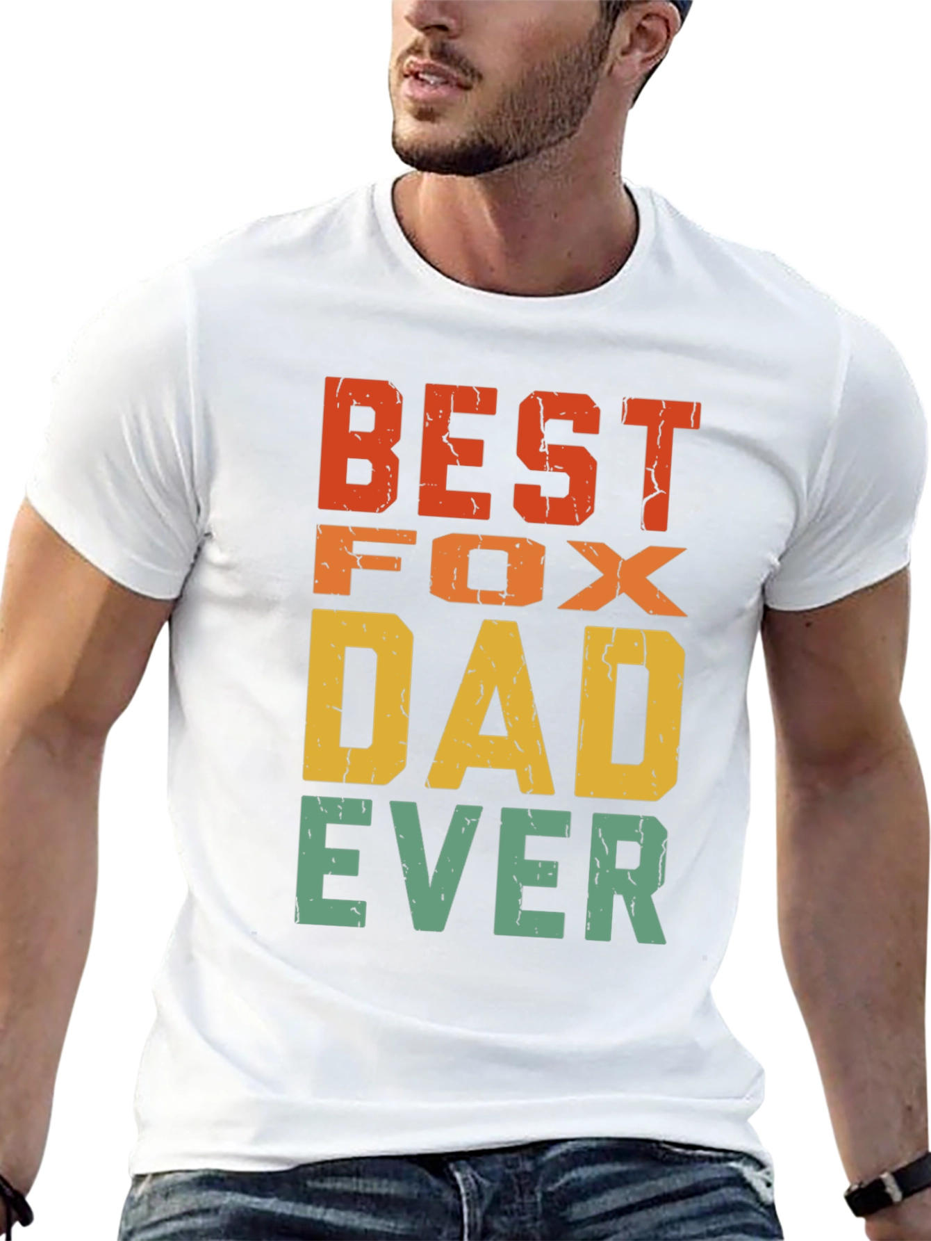 Best Fox Dad Ever T-Shirt - Retro Design