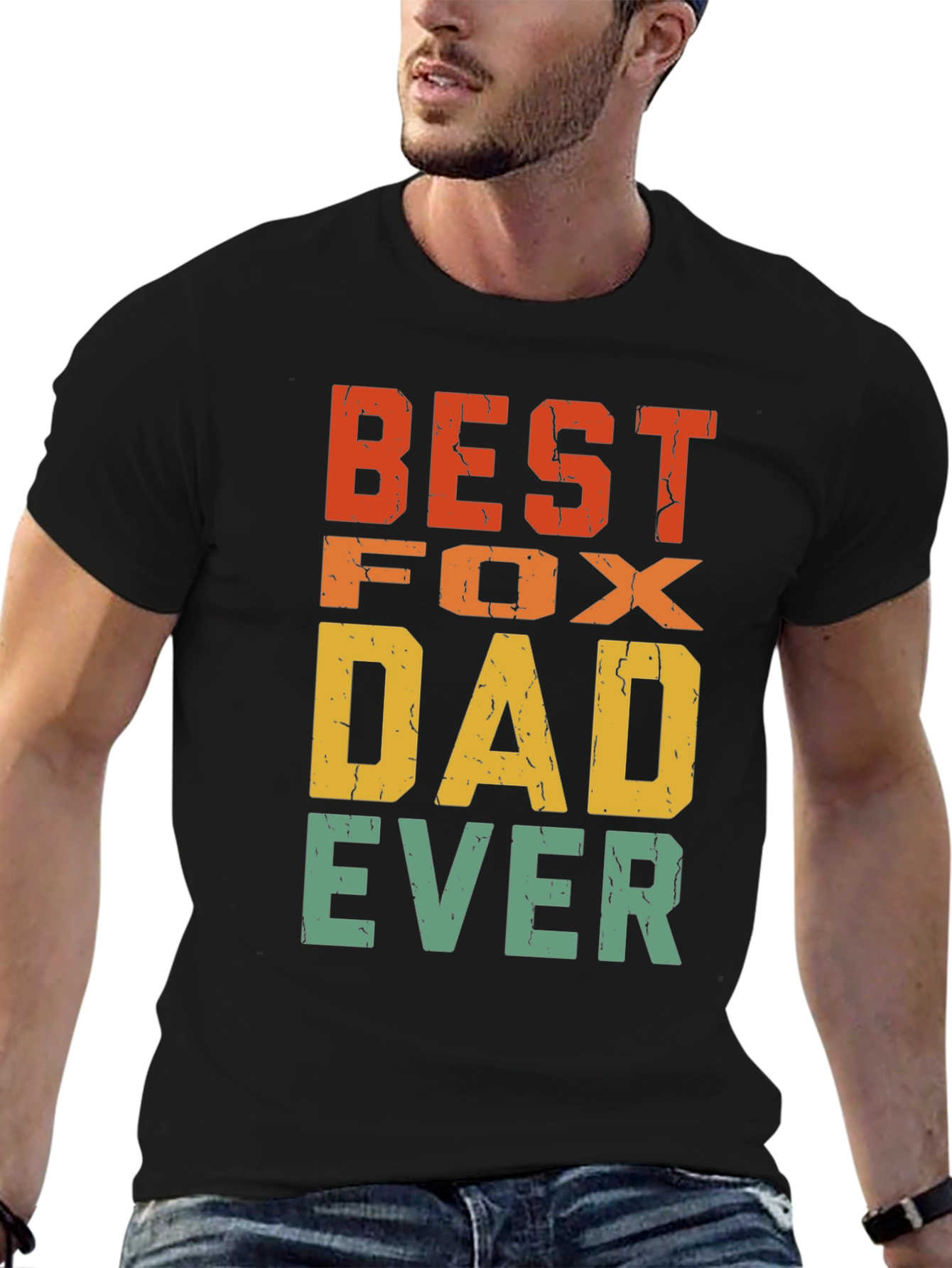 Best Fox Dad Ever T-Shirt - Retro Design