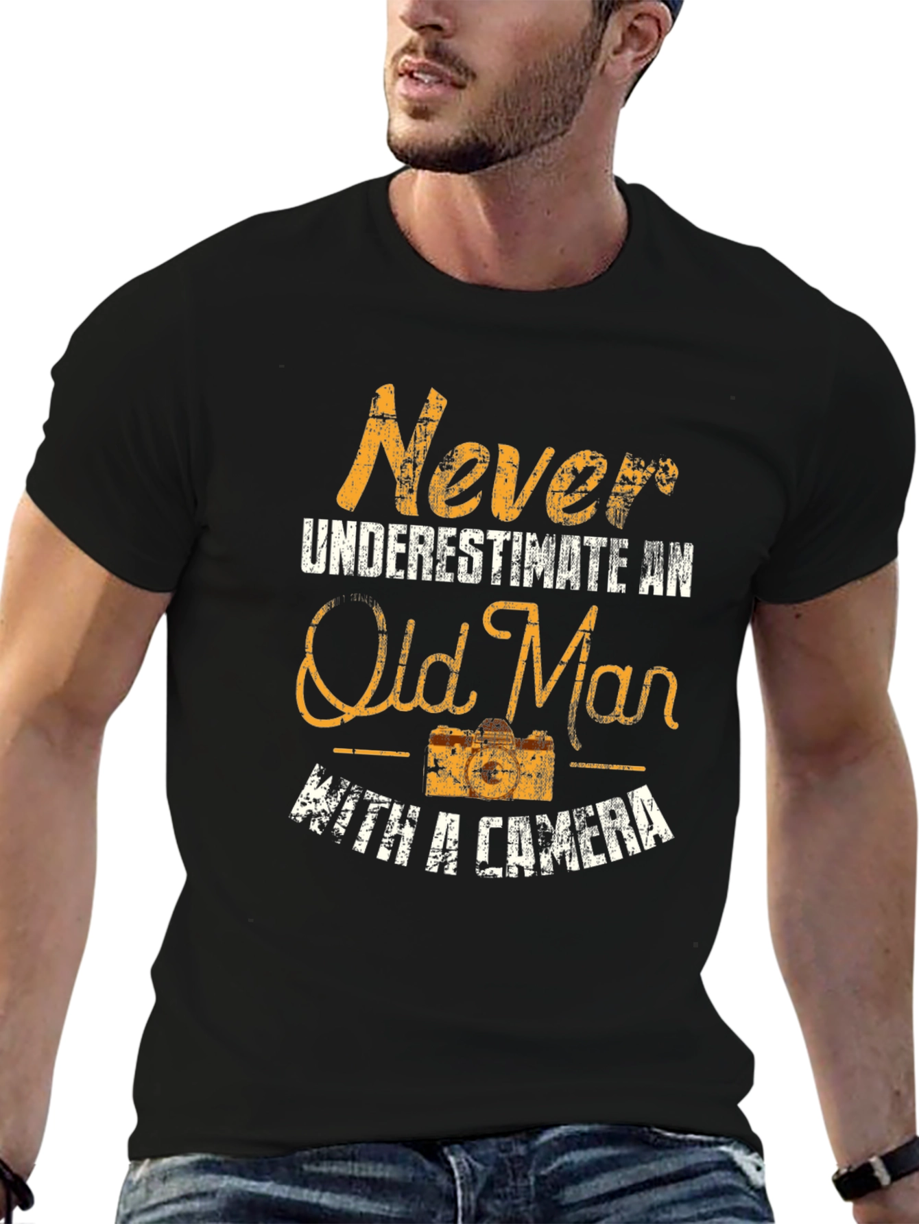 Old Man Camera T-Shirt