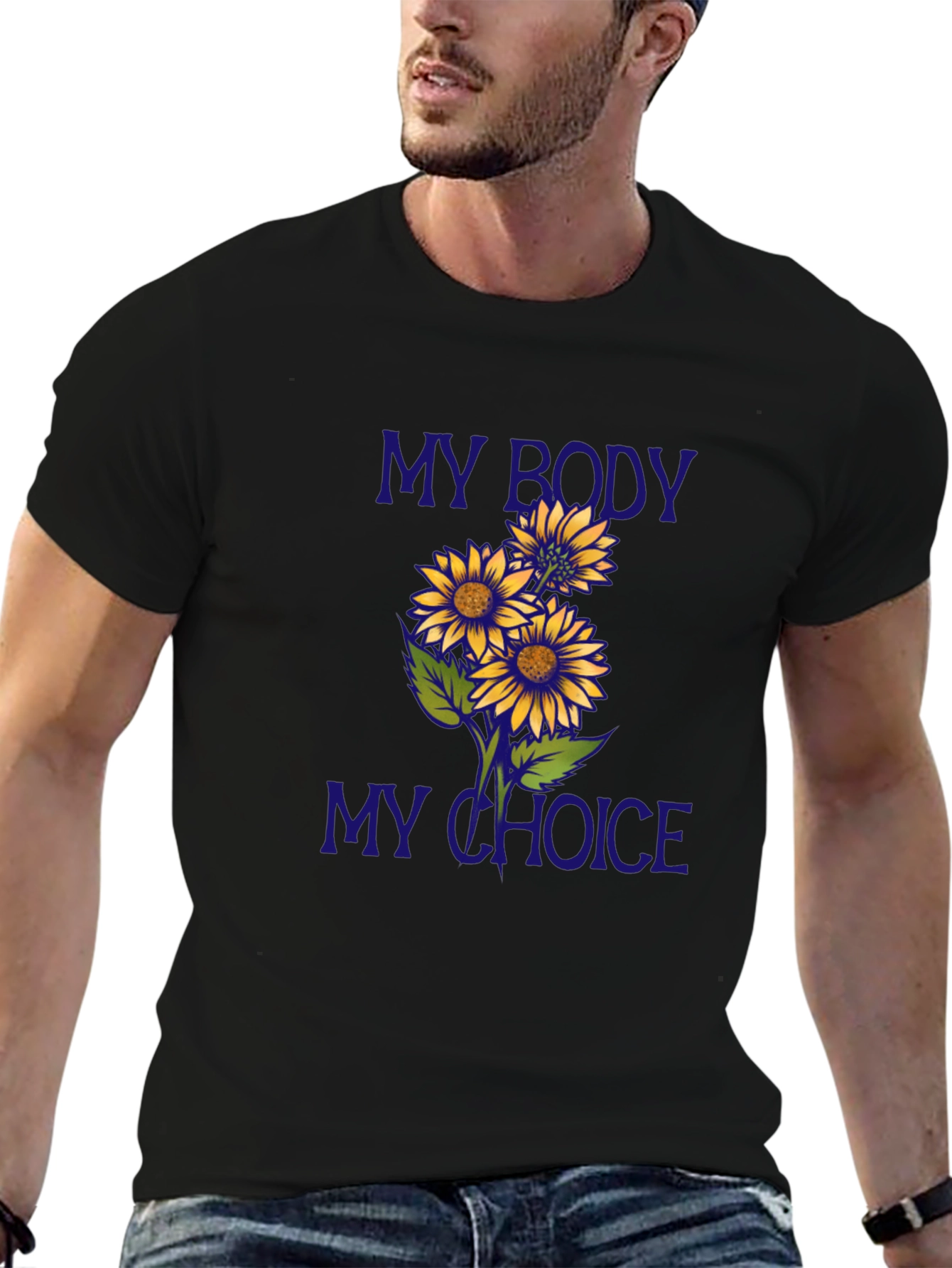 My Body My Choice Sunflower Graphic T-Shirt