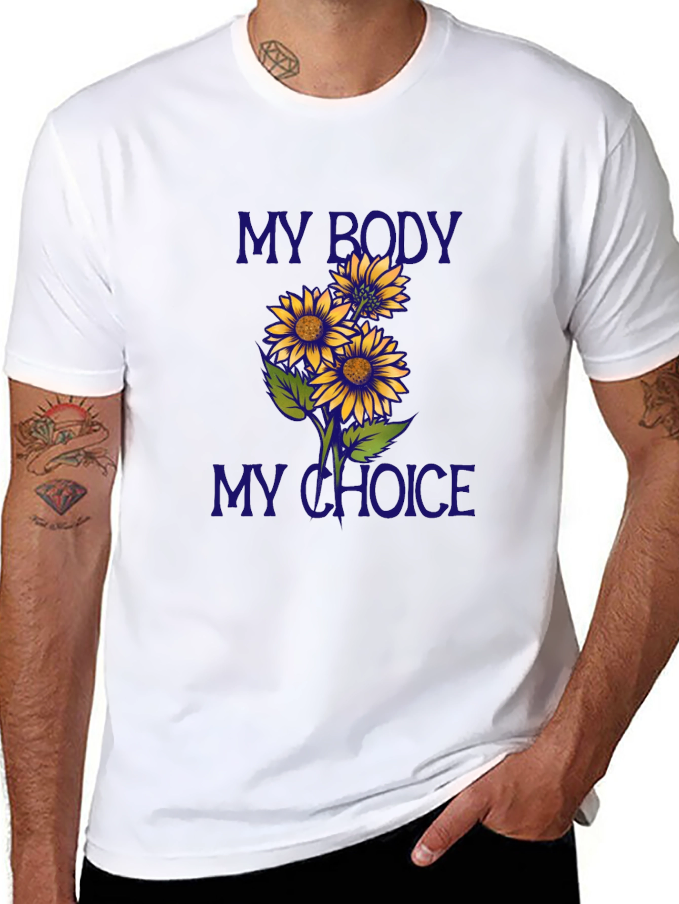 My Body My Choice Sunflower Graphic T-Shirt