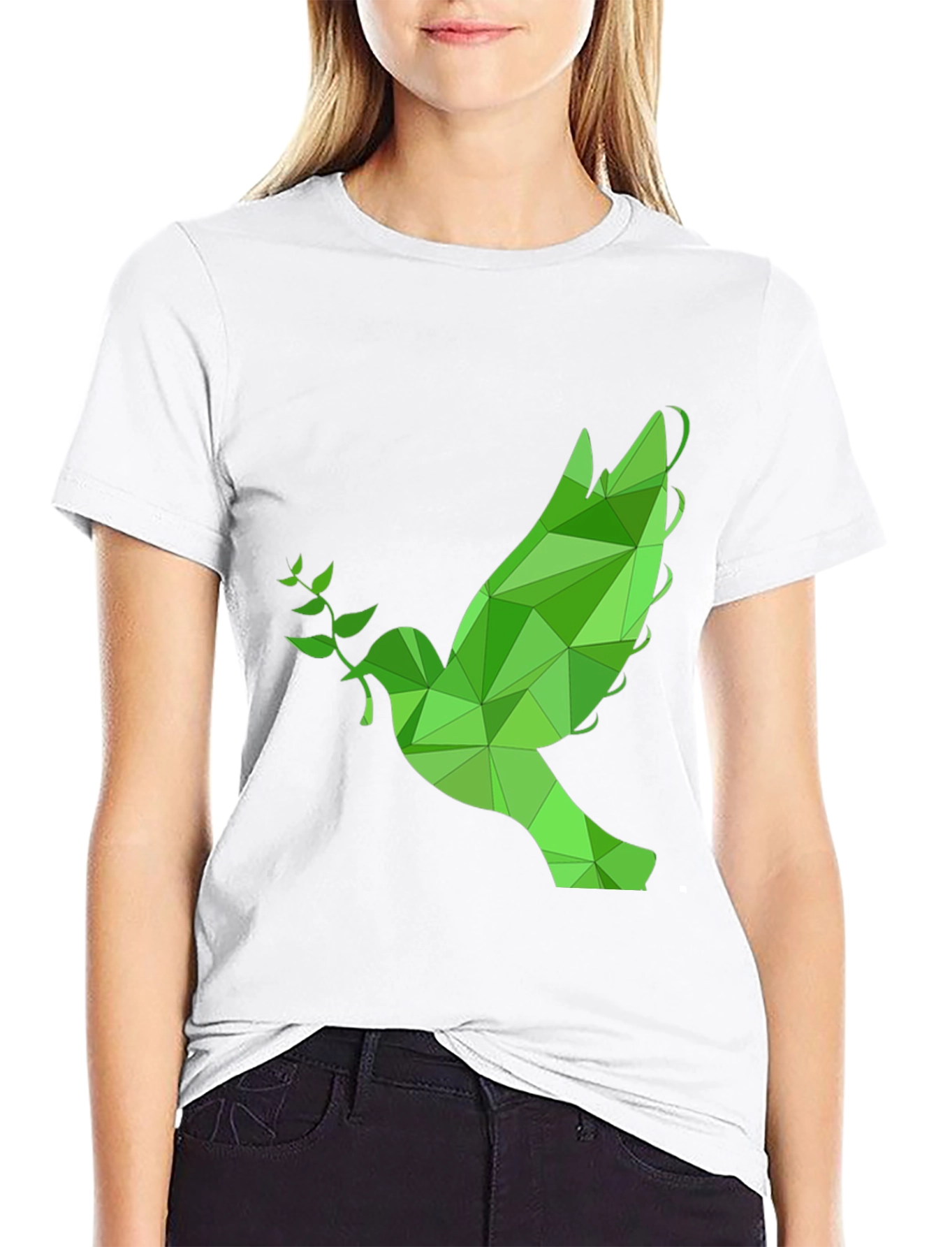 Geometric Peace Dove T-Shirt - Stylish Graphic Tee