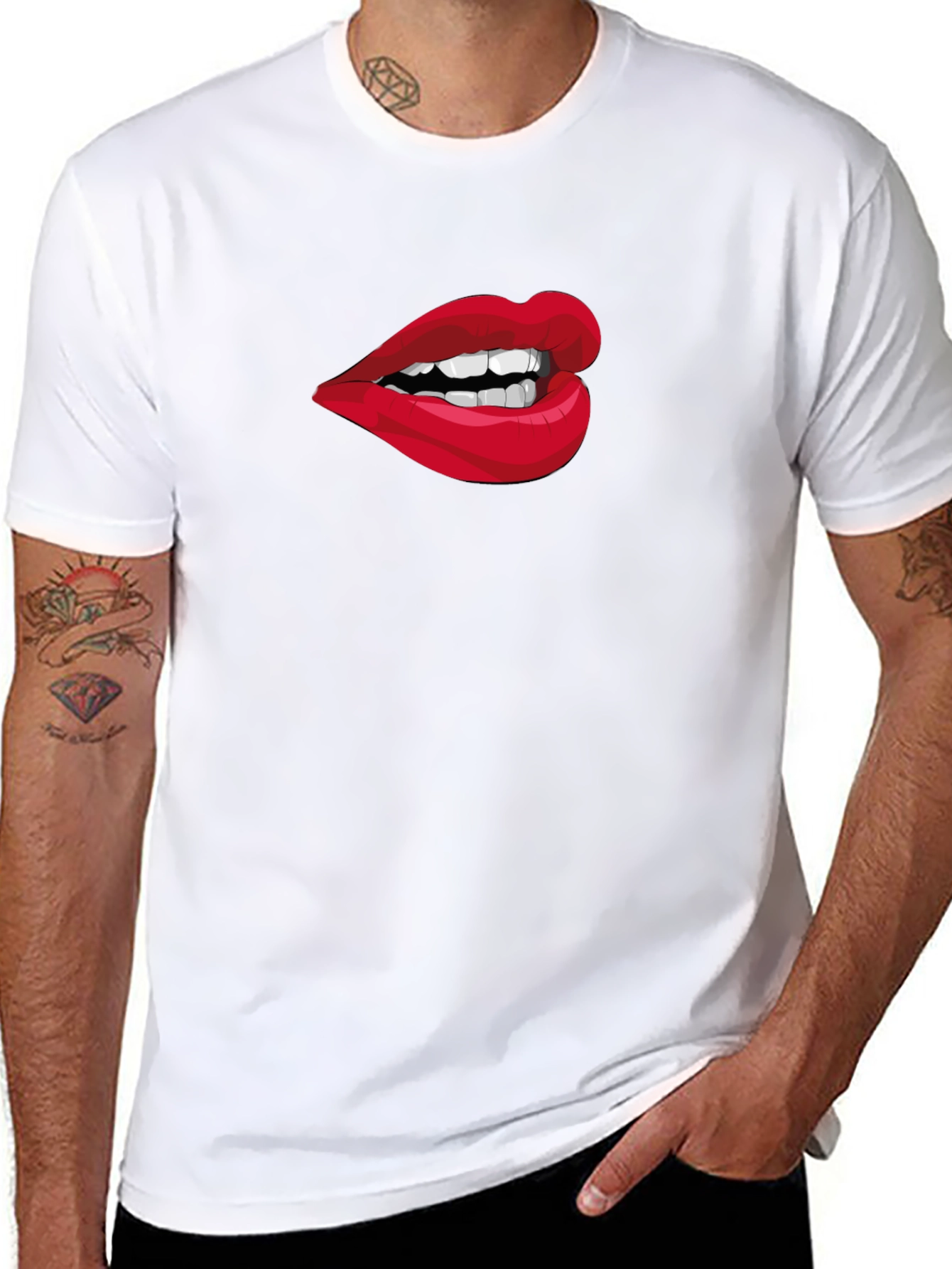 Bold Lips Graphic Tee - Stylish & Edgy!
