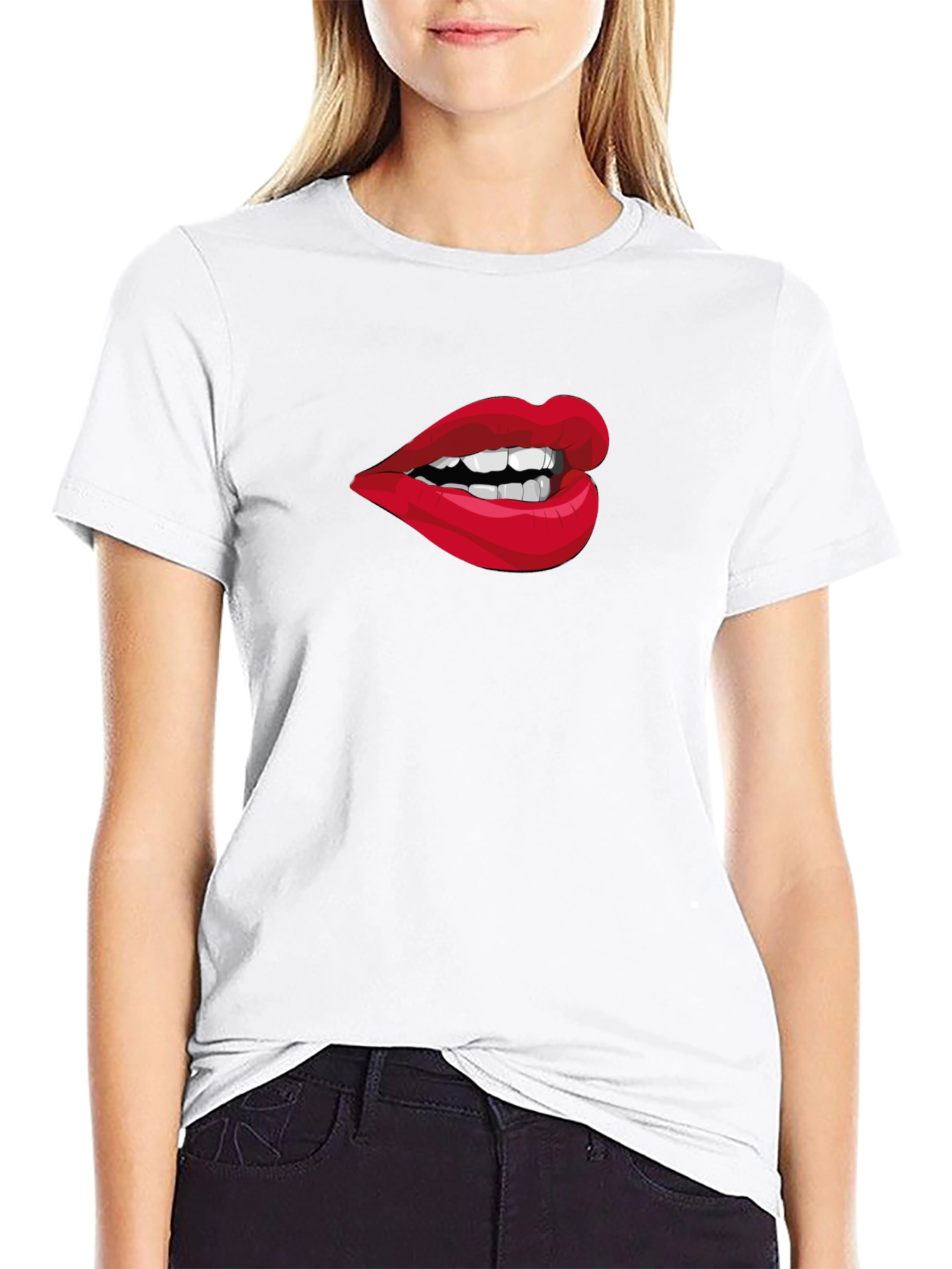 Bold Lips Graphic Tee - Stylish & Edgy!