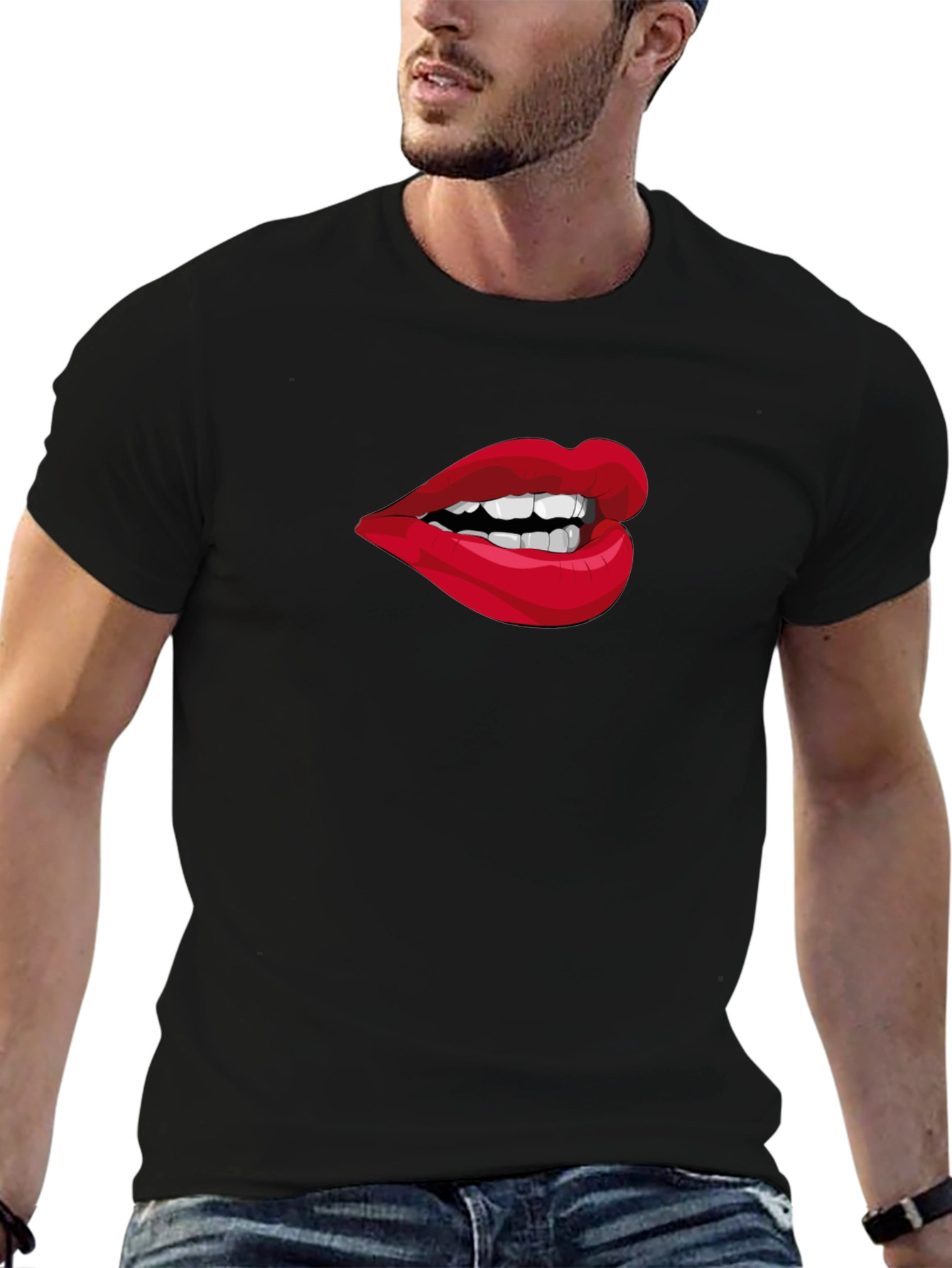 Bold Lips Graphic Tee - Stylish & Edgy!
