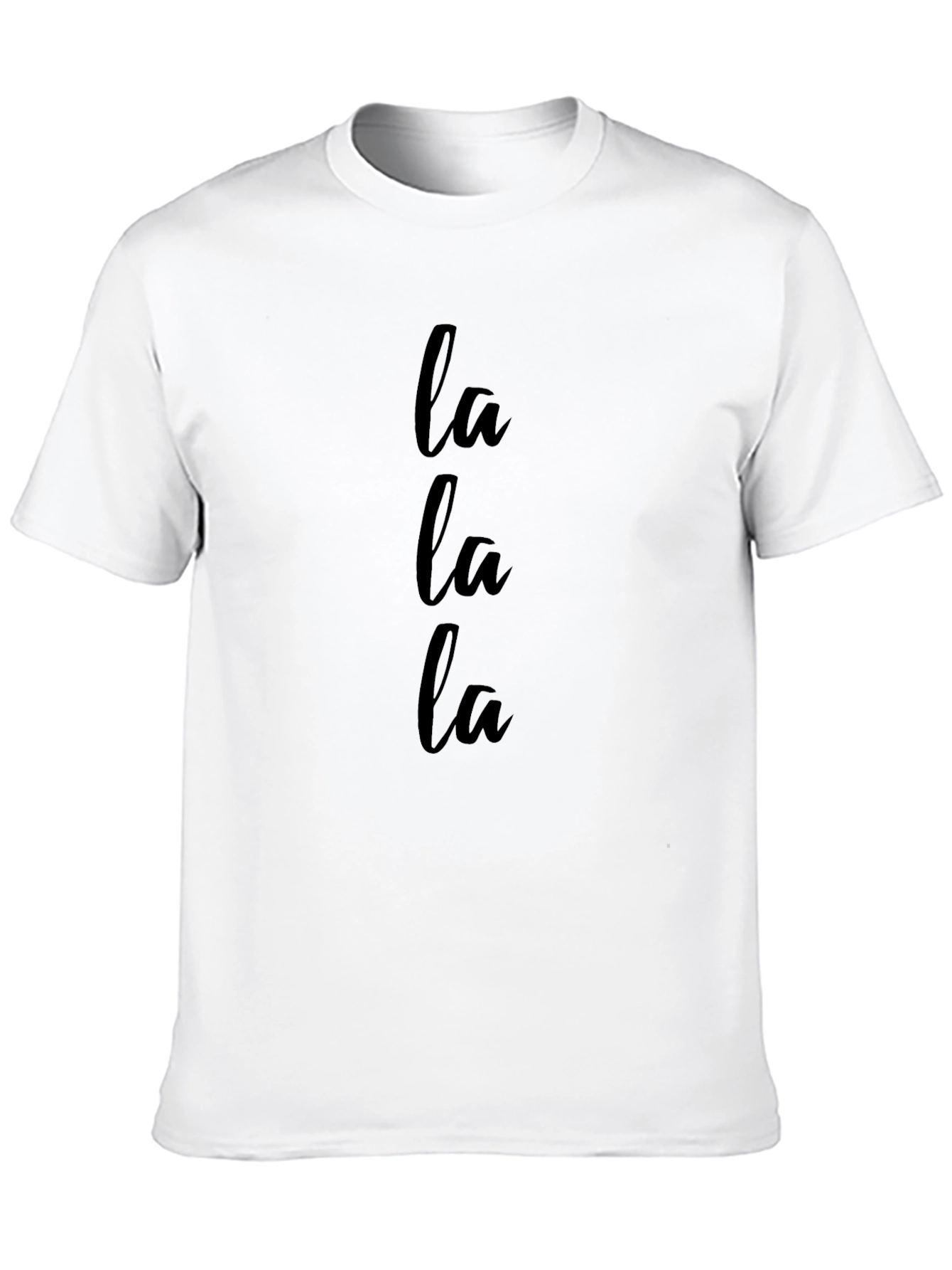 La La La Graphic Print Crew Neck Tee