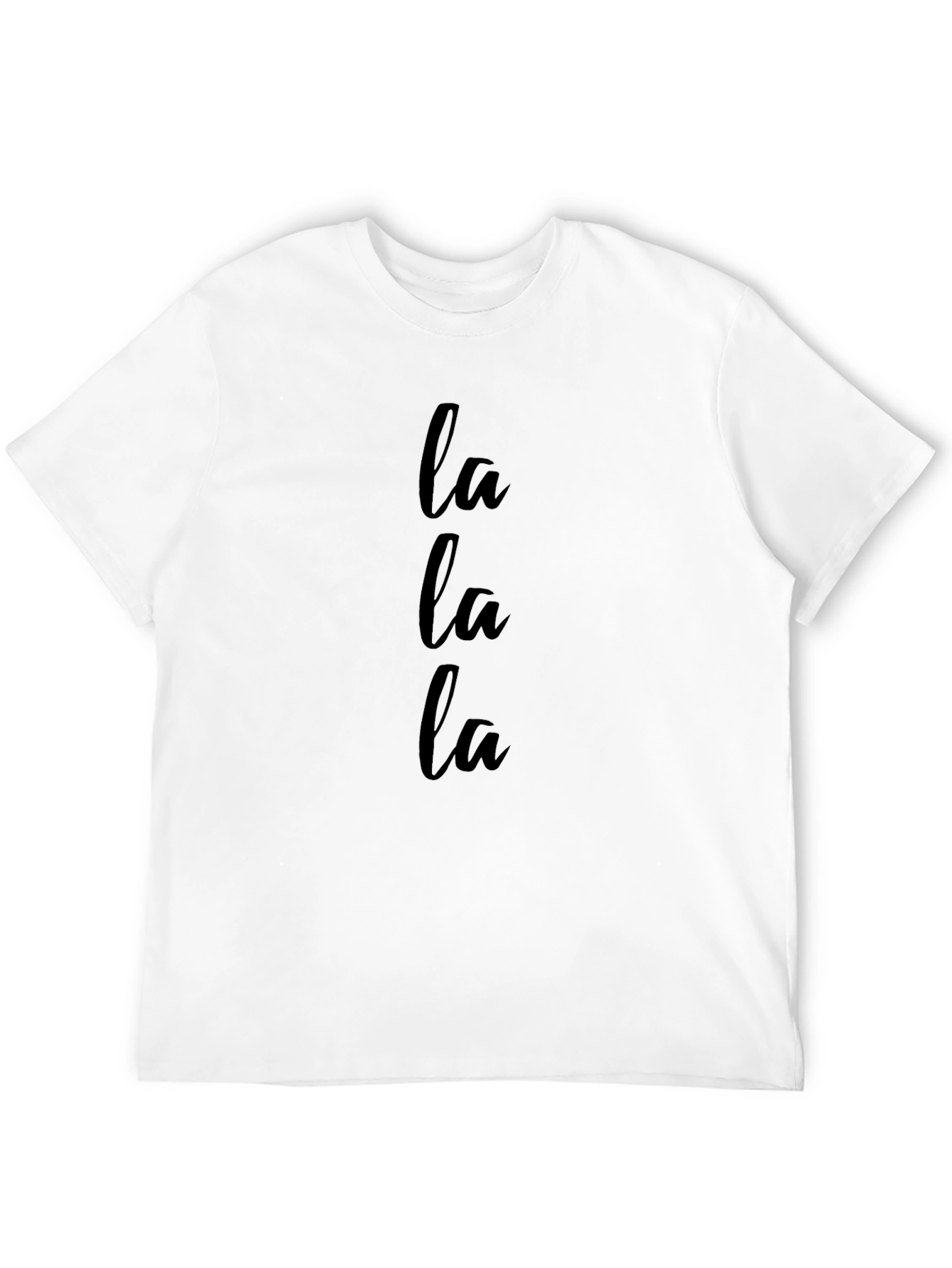La La La Graphic Print Crew Neck Tee