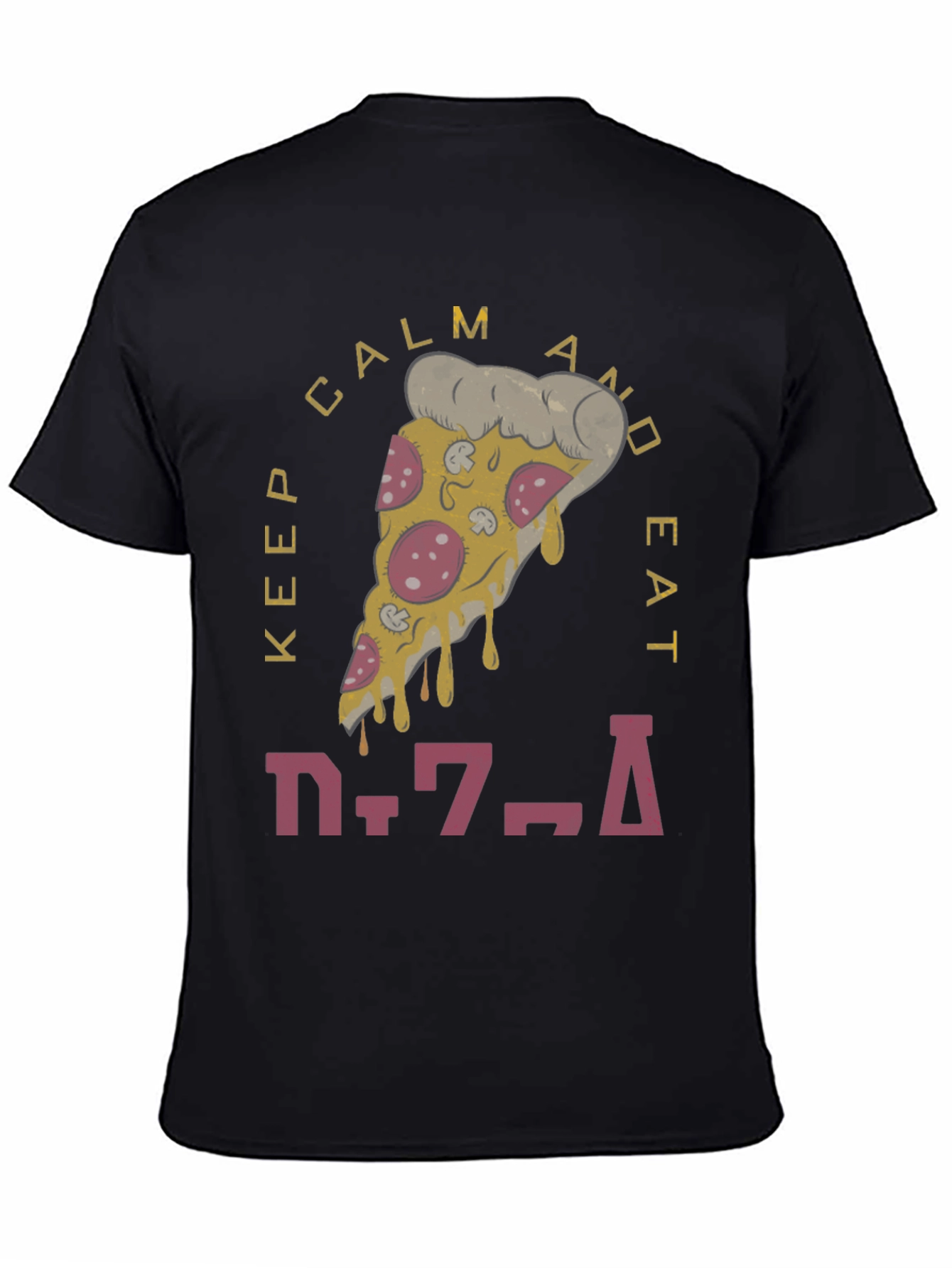 Keep Calm & Eat Pizza Graphic T-Shirt