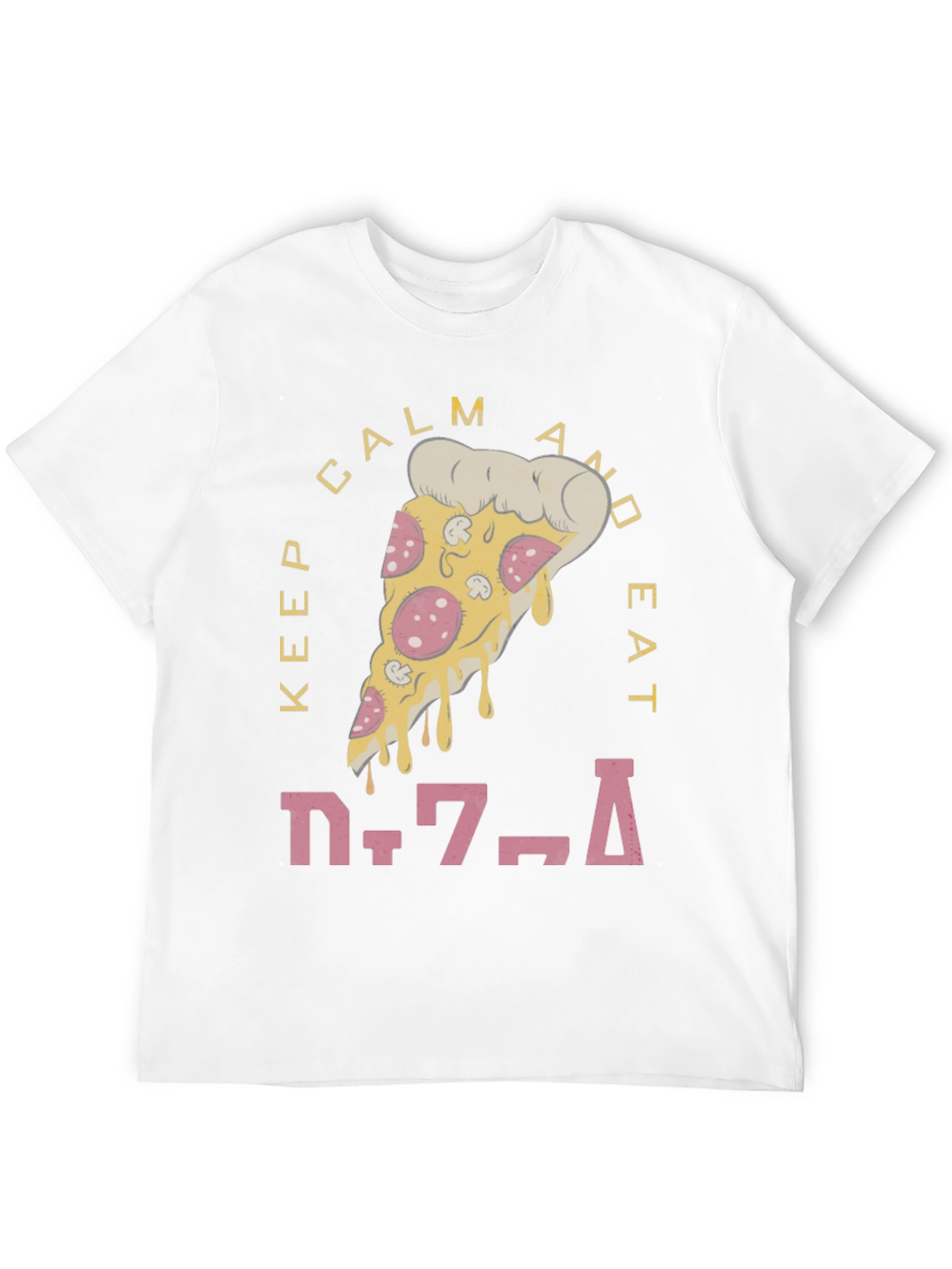 Keep Calm & Eat Pizza Graphic T-Shirt