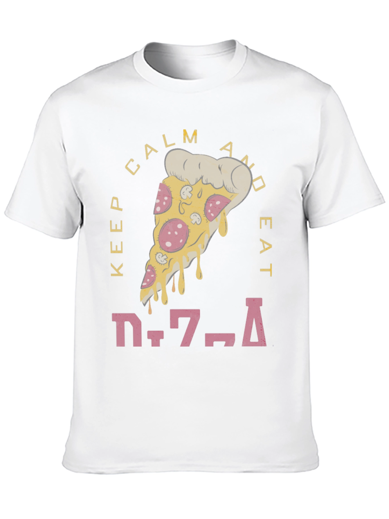 Keep Calm & Eat Pizza Graphic T-Shirt