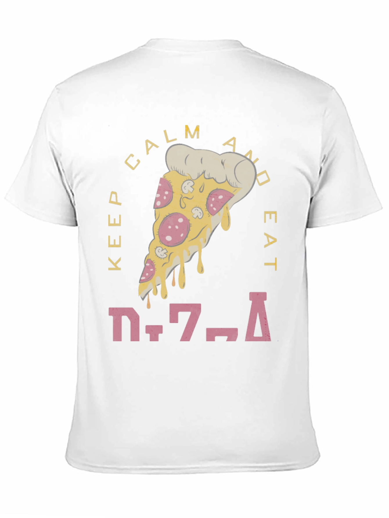 Keep Calm & Eat Pizza Graphic T-Shirt