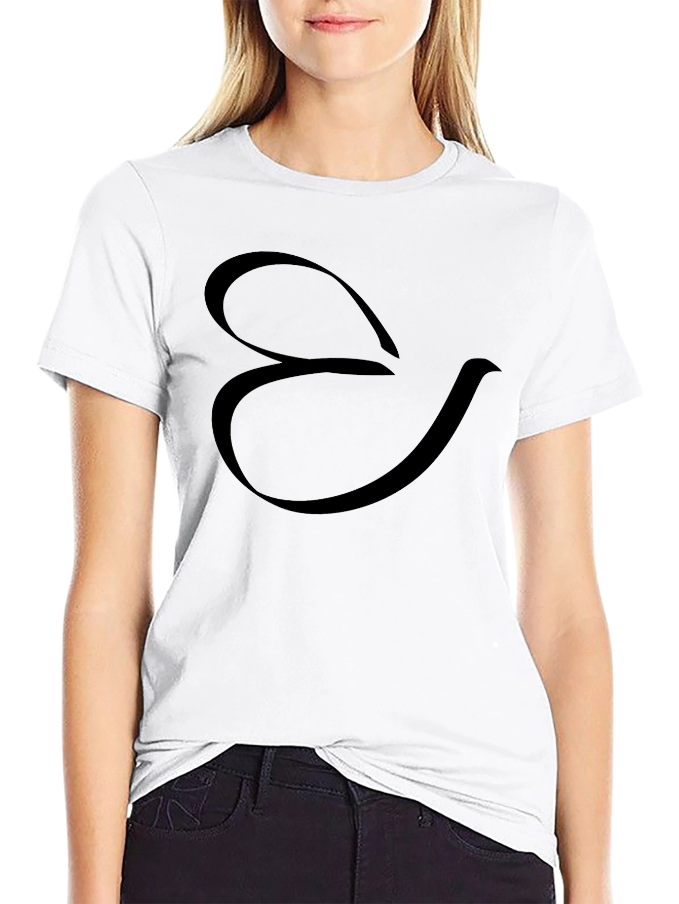 Stylish Black T-Shirt with Abstract Design