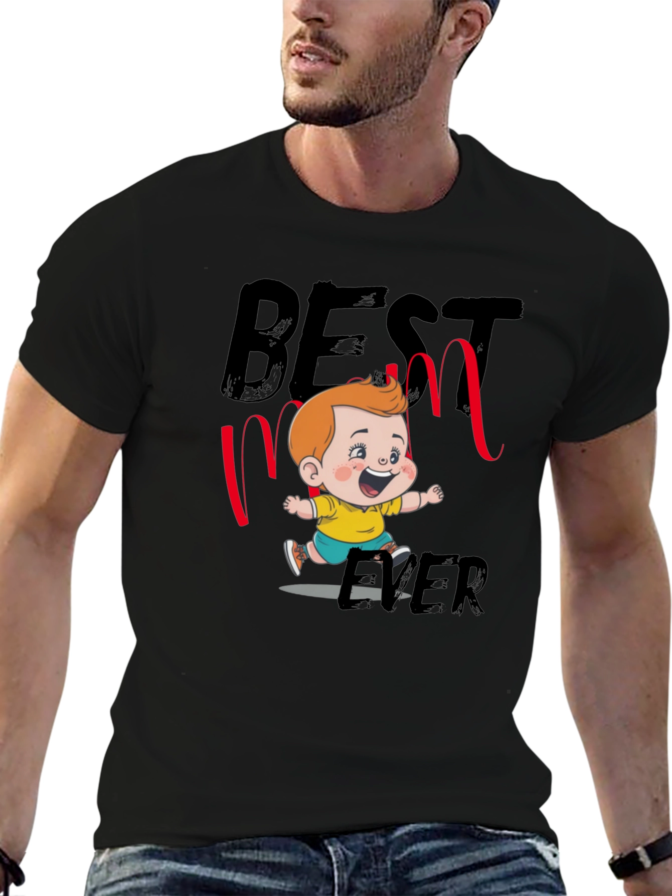Best Mom Ever T-Shirt - Cute Cartoon Design