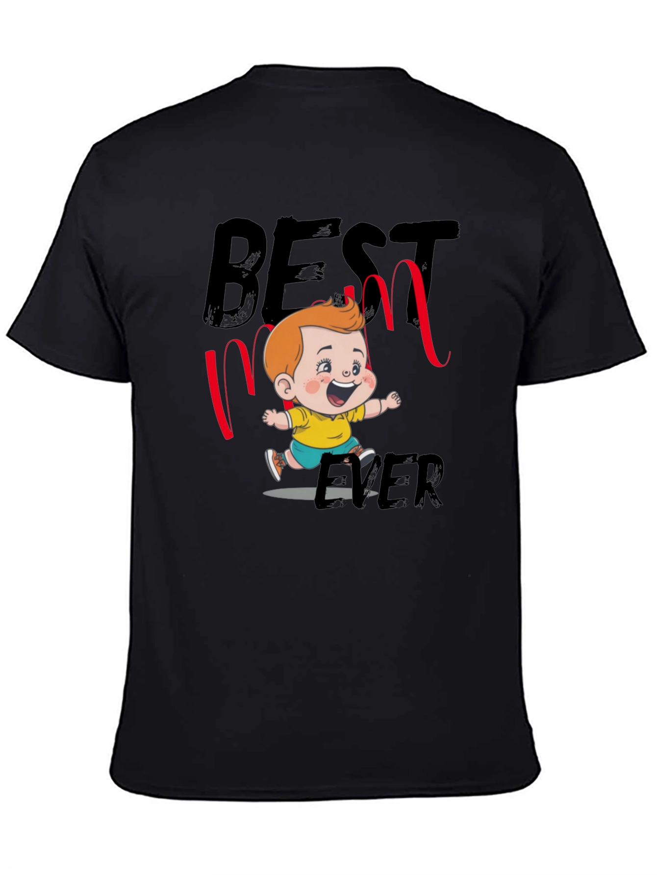 Best Mom Ever T-Shirt - Cute Cartoon Design