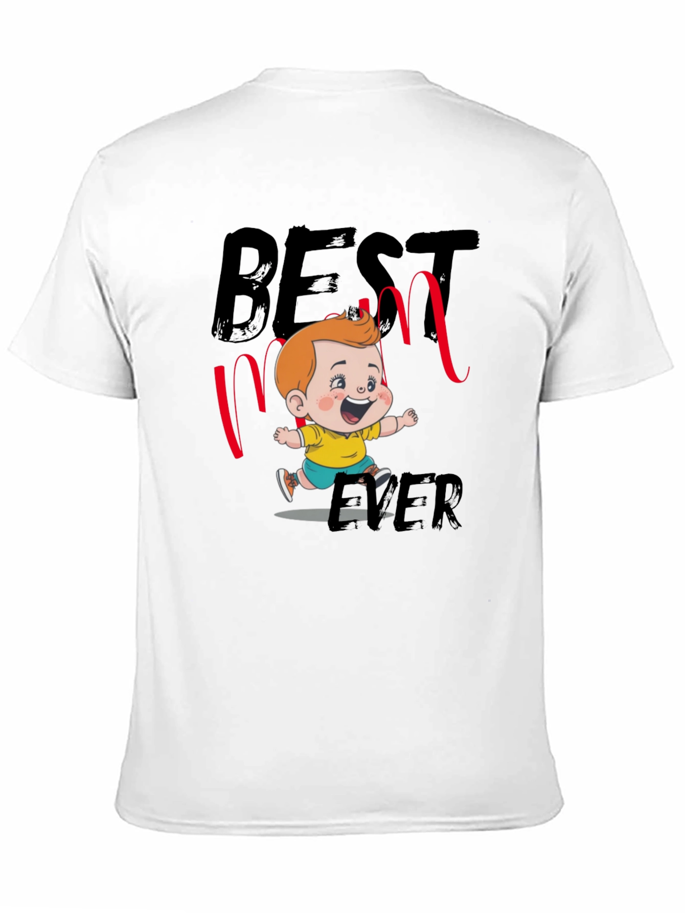 Best Mom Ever T-Shirt - Cute Cartoon Design
