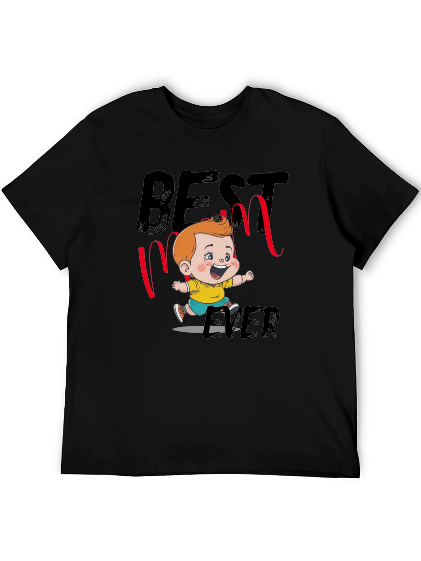 Best Mom Ever T-Shirt - Cute Cartoon Design
