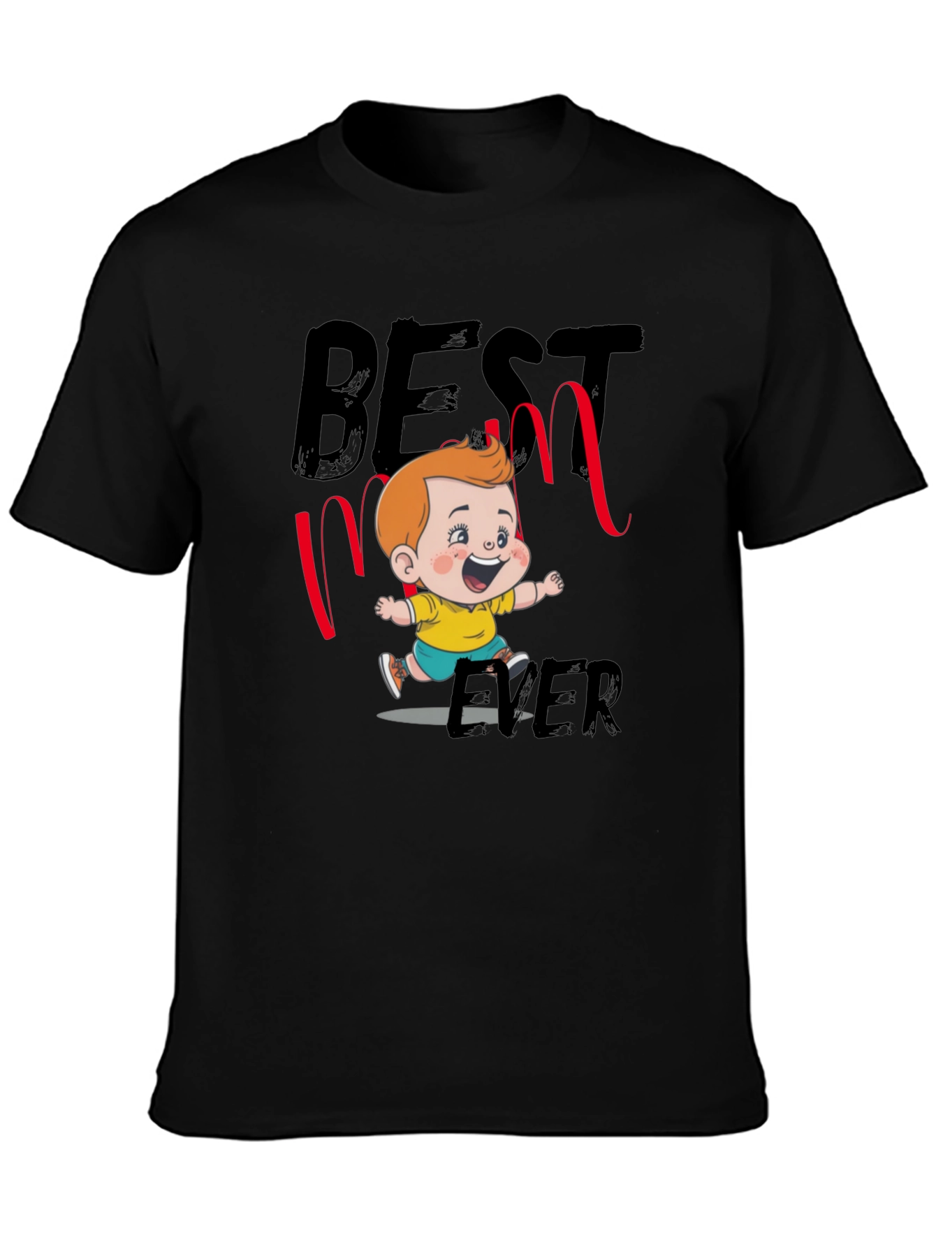 Best Mom Ever T-Shirt - Cute Cartoon Design