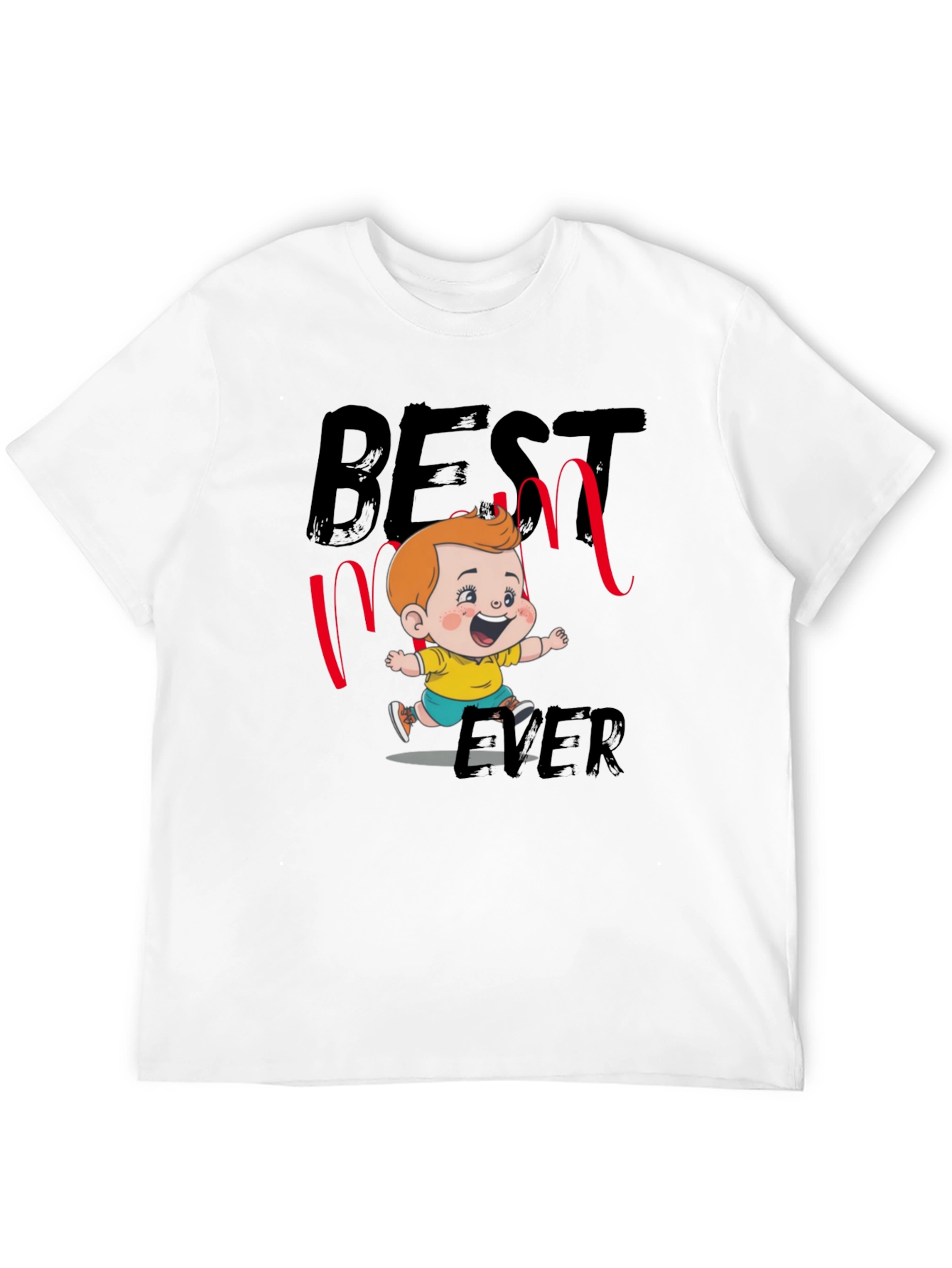 Best Mom Ever T-Shirt - Cute Cartoon Design