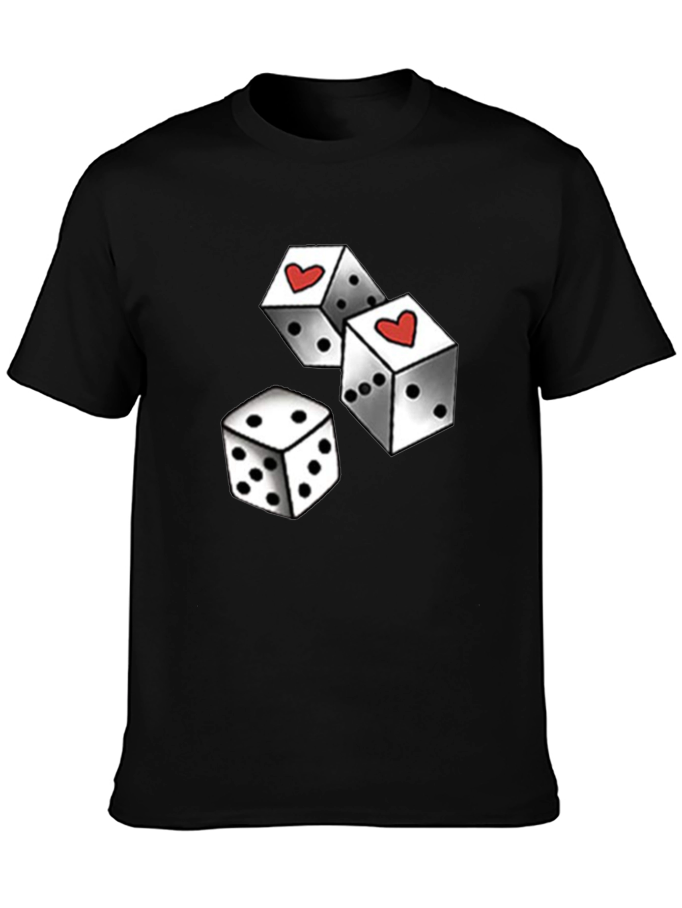 Dice with Heart Black Graphic Tee