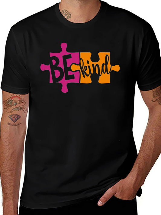Be Kind Puzzle Piece T-Shirt - Autism Awareness