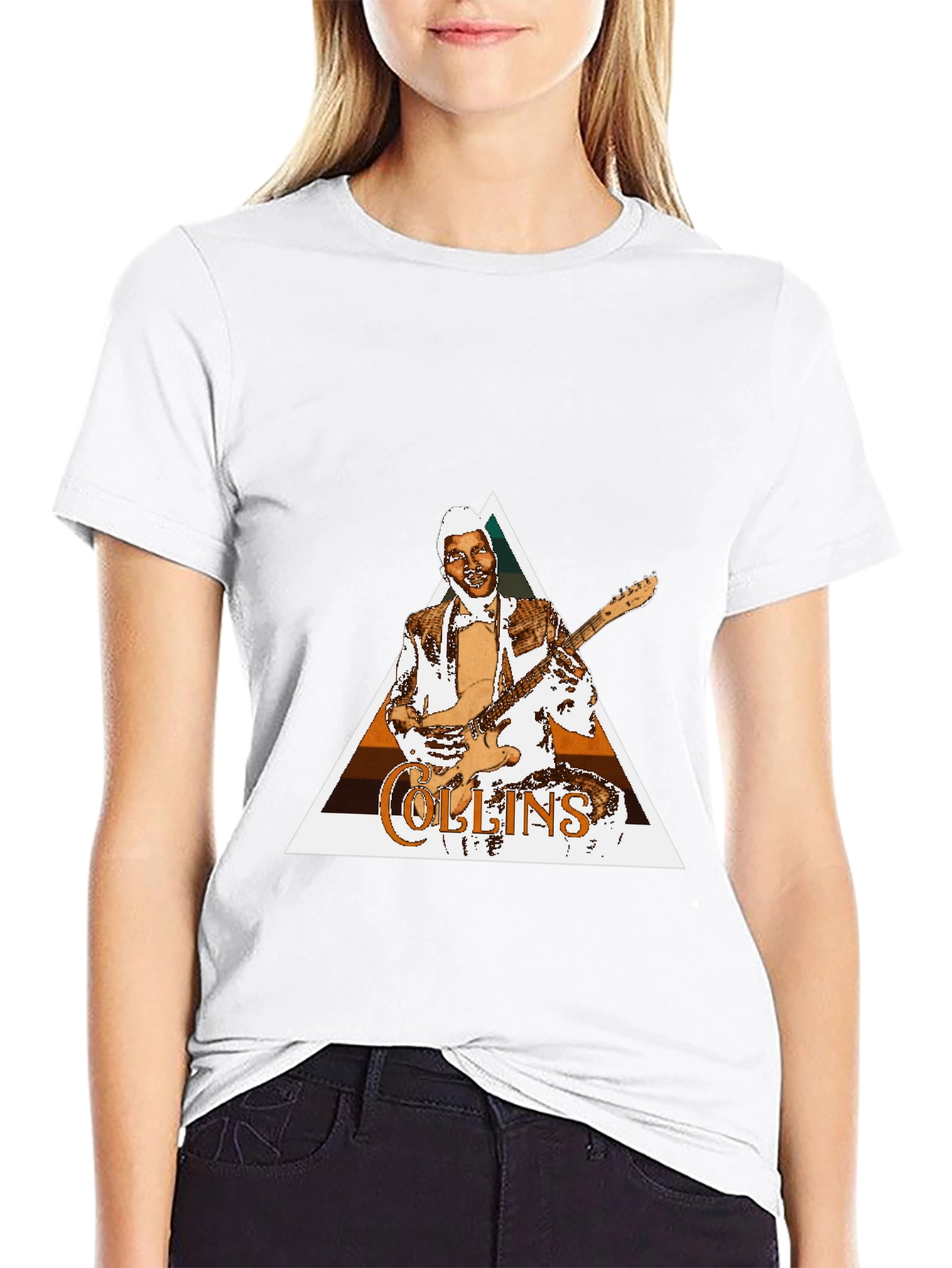 Collins Guitarist T-Shirt - Retro Design