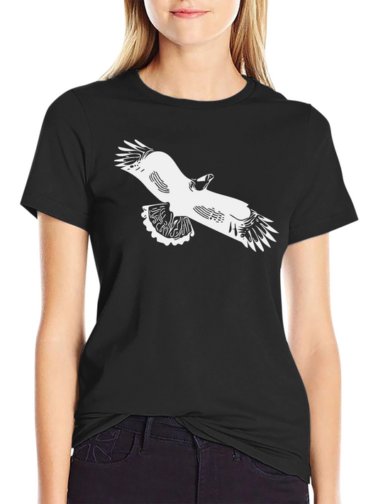 Black T-Shirt with Eagle Graphic Print