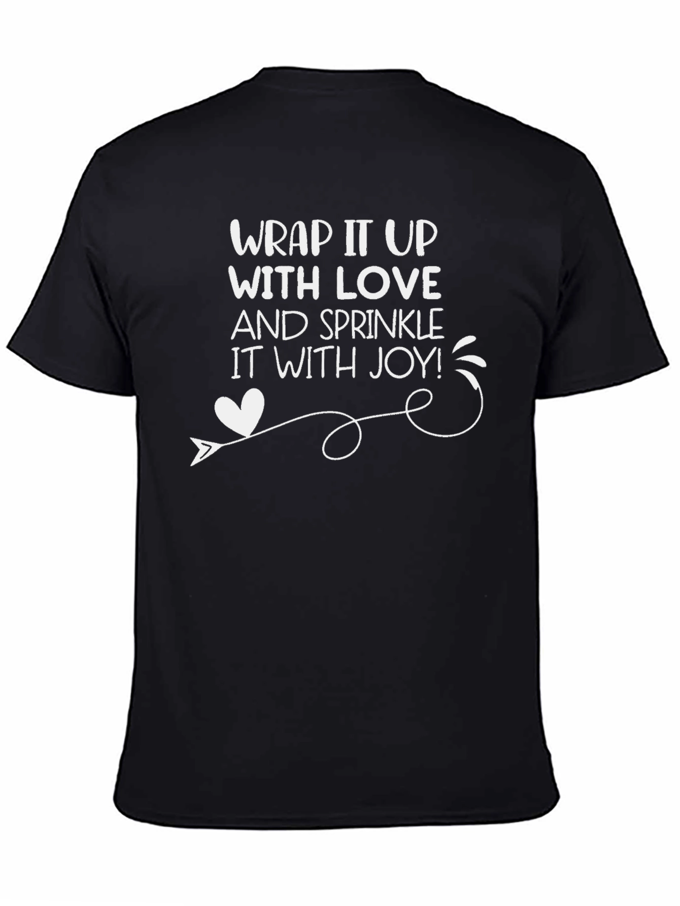 Wrap It Up With Love Black Graphic Tee