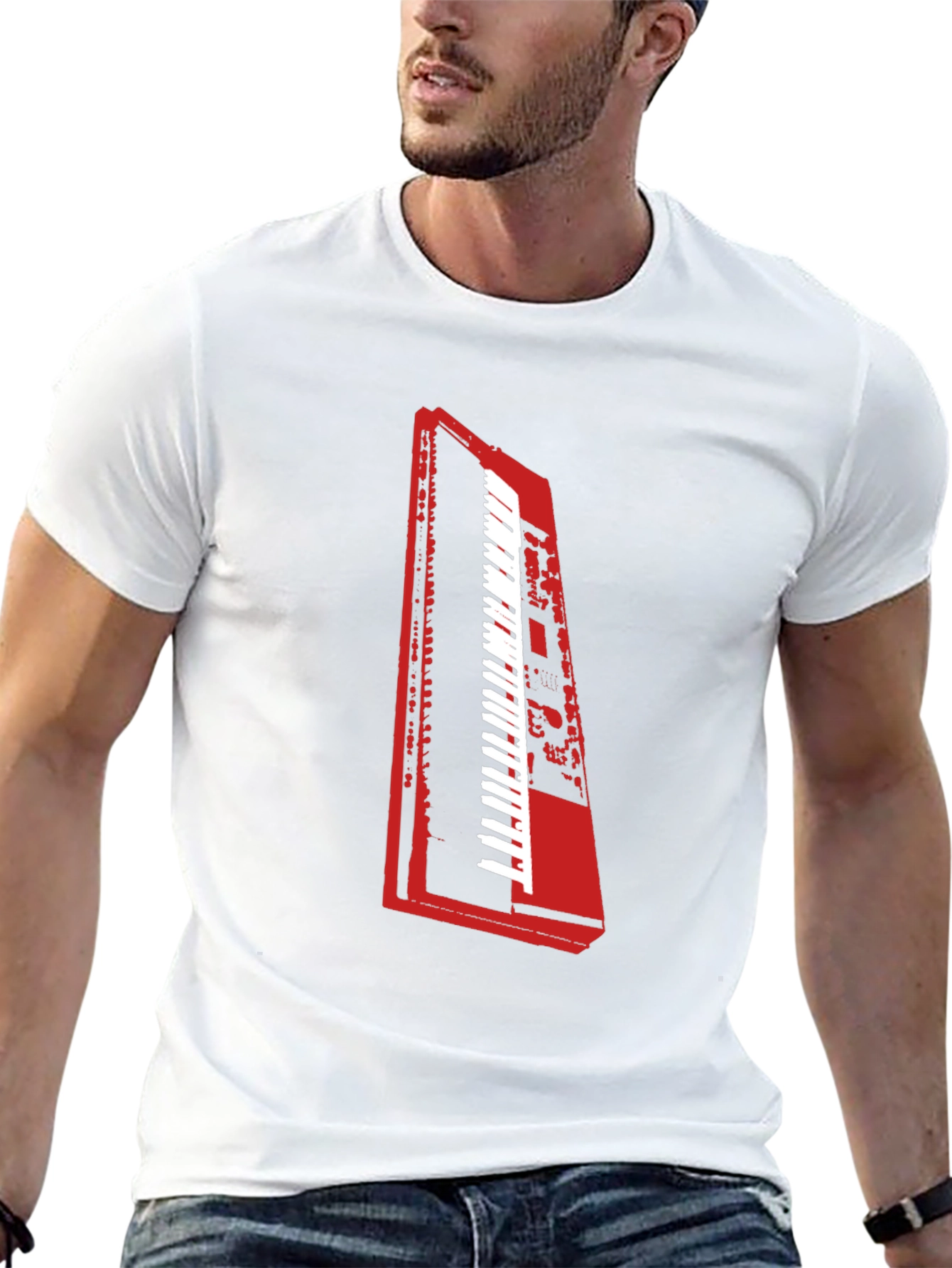Keyboard Graphic Tee - Music Lover T-Shirt