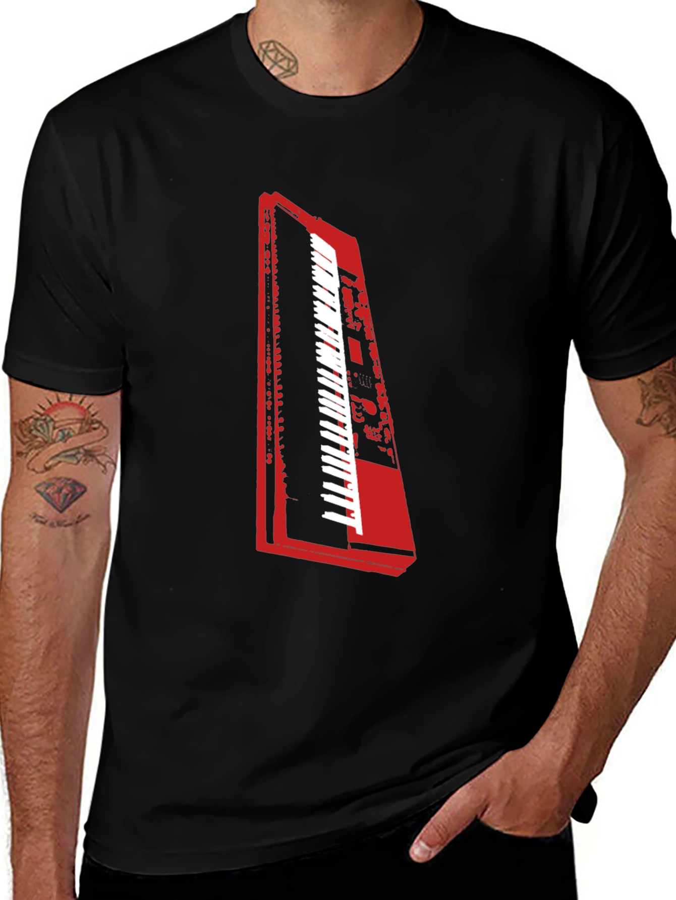 Keyboard Graphic Tee - Music Lover T-Shirt