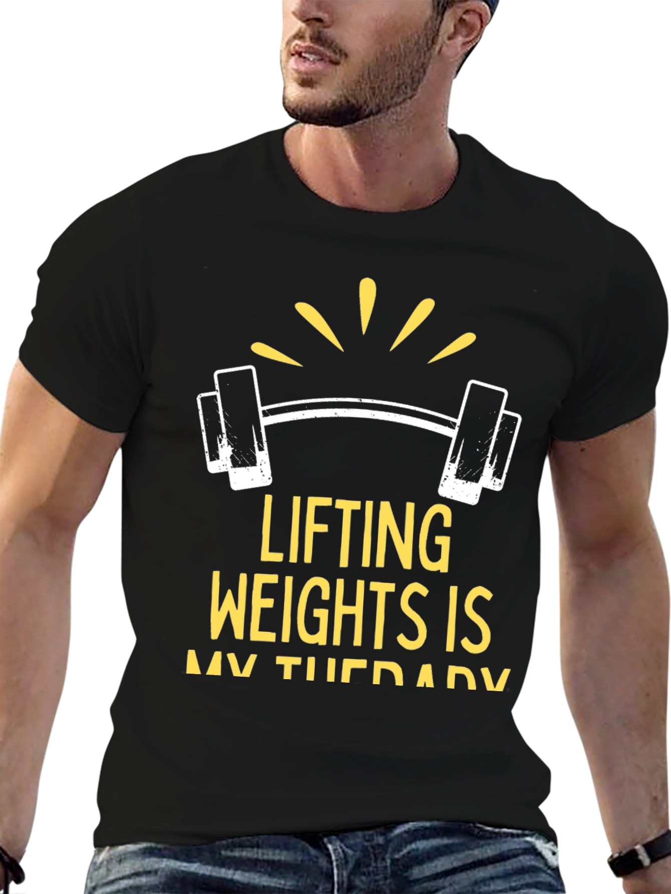Lifting Weights Therapy Graphic T-Shirt
