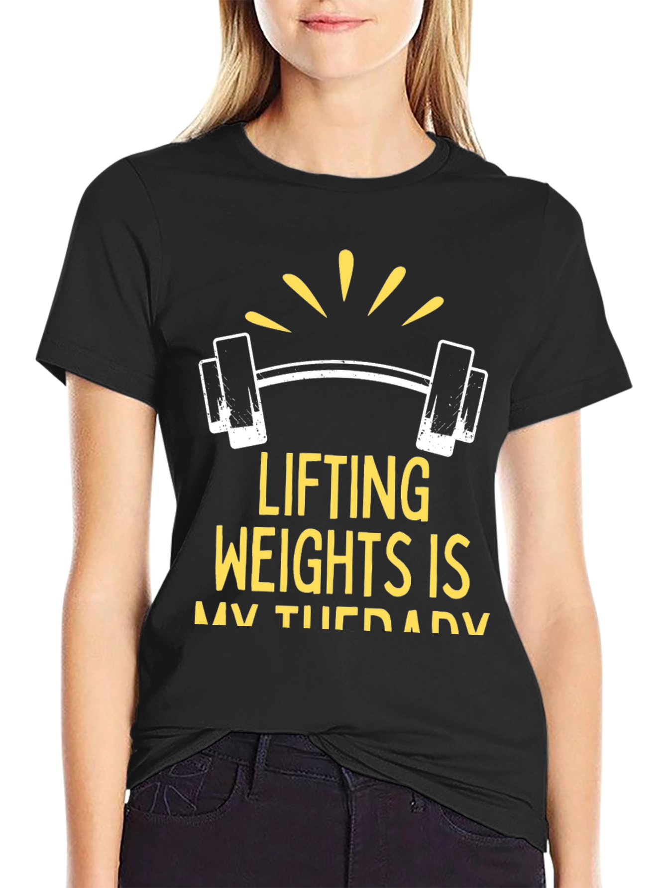 Lifting Weights Therapy Graphic T-Shirt