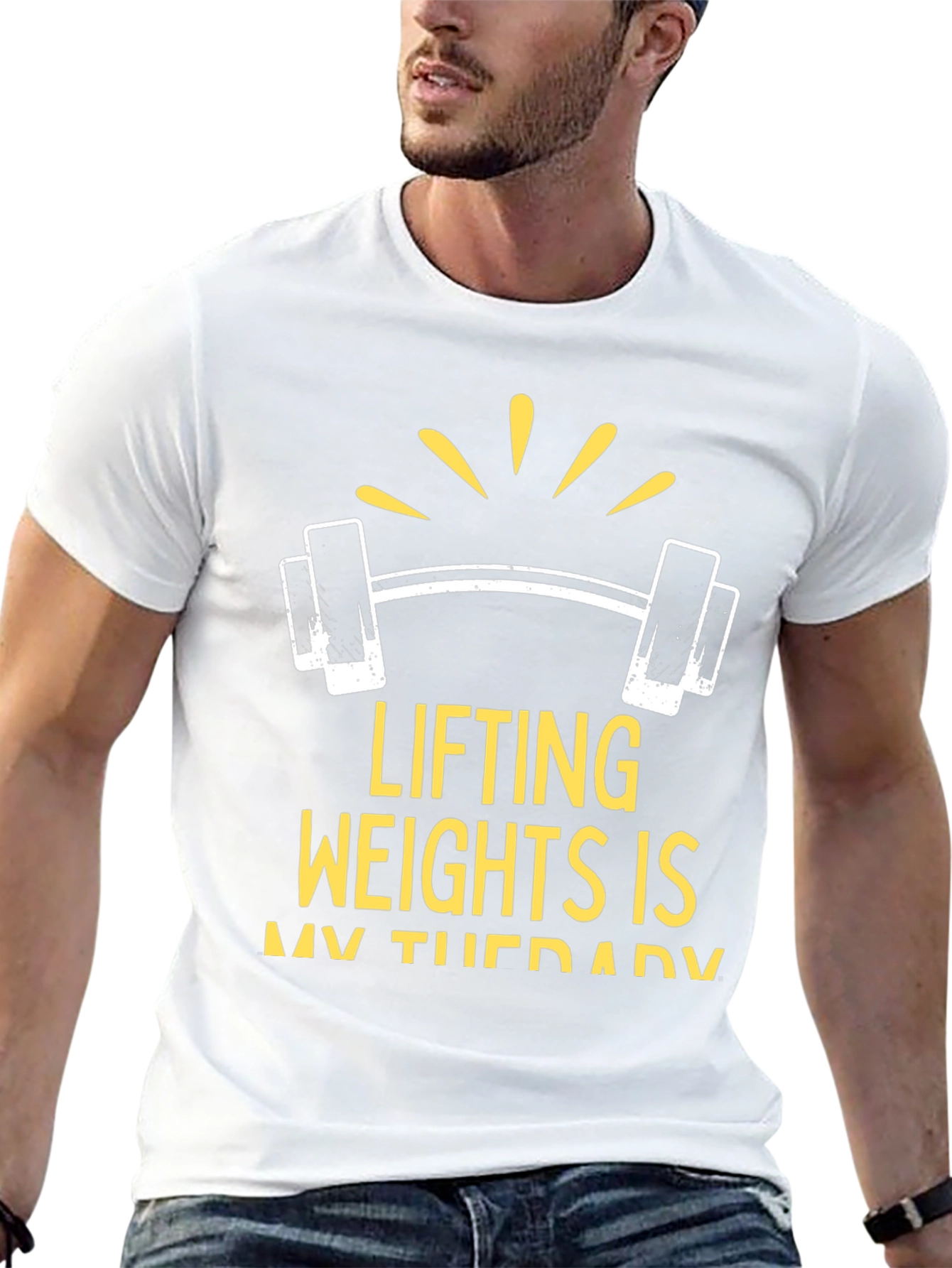 Lifting Weights Therapy Graphic T-Shirt