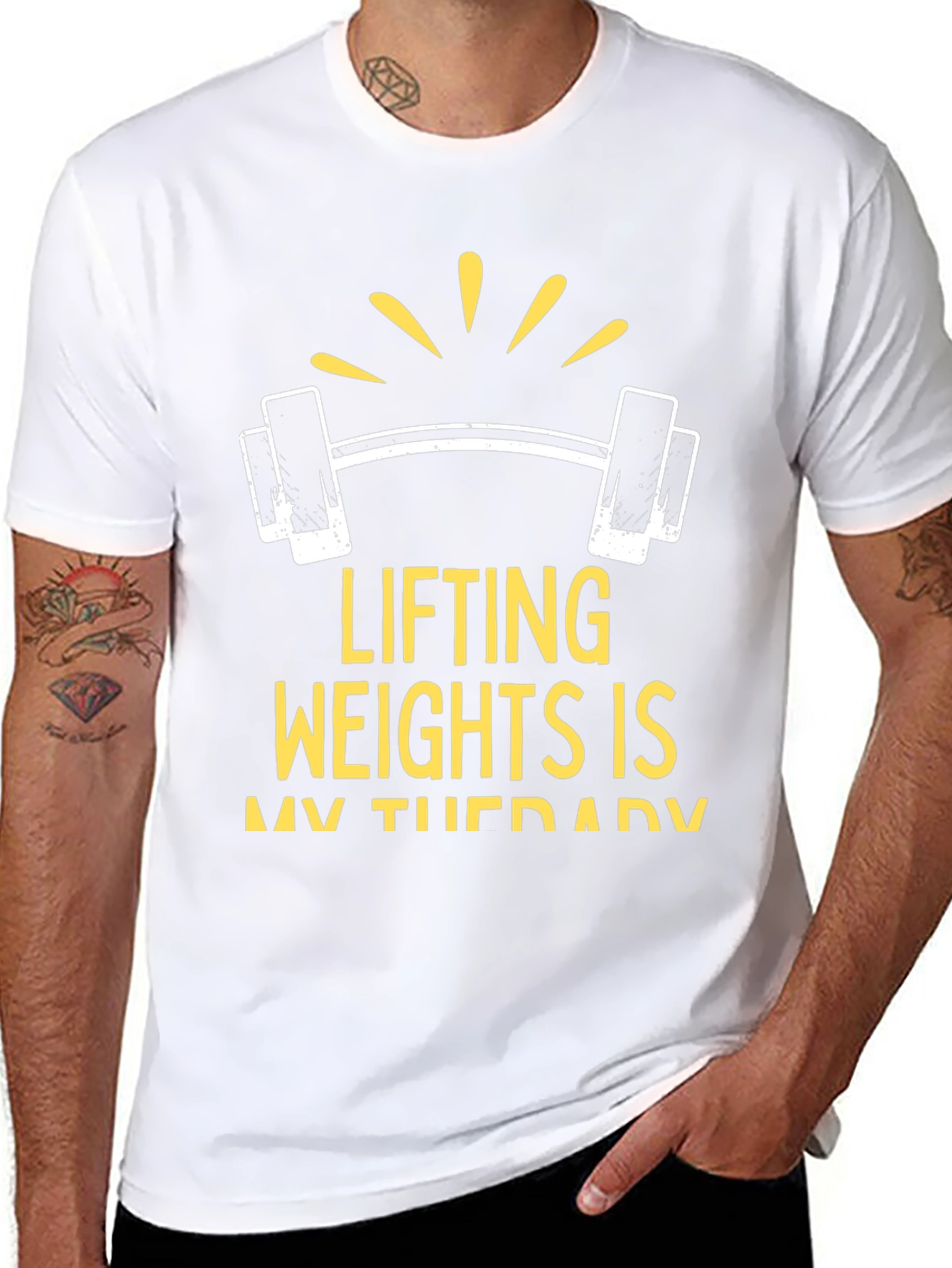 Lifting Weights Therapy Graphic T-Shirt