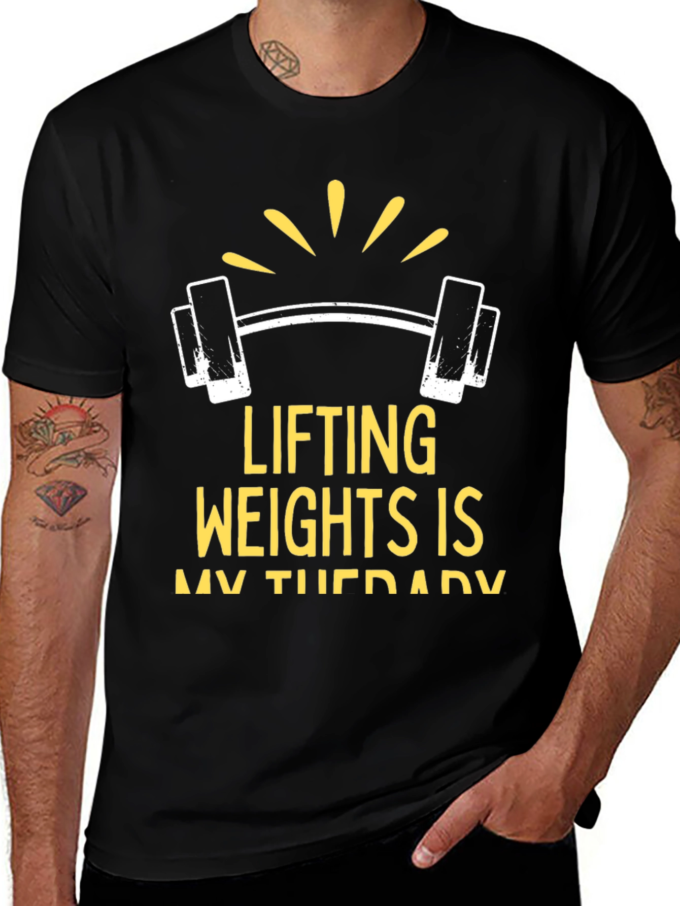 Lifting Weights Therapy Graphic T-Shirt