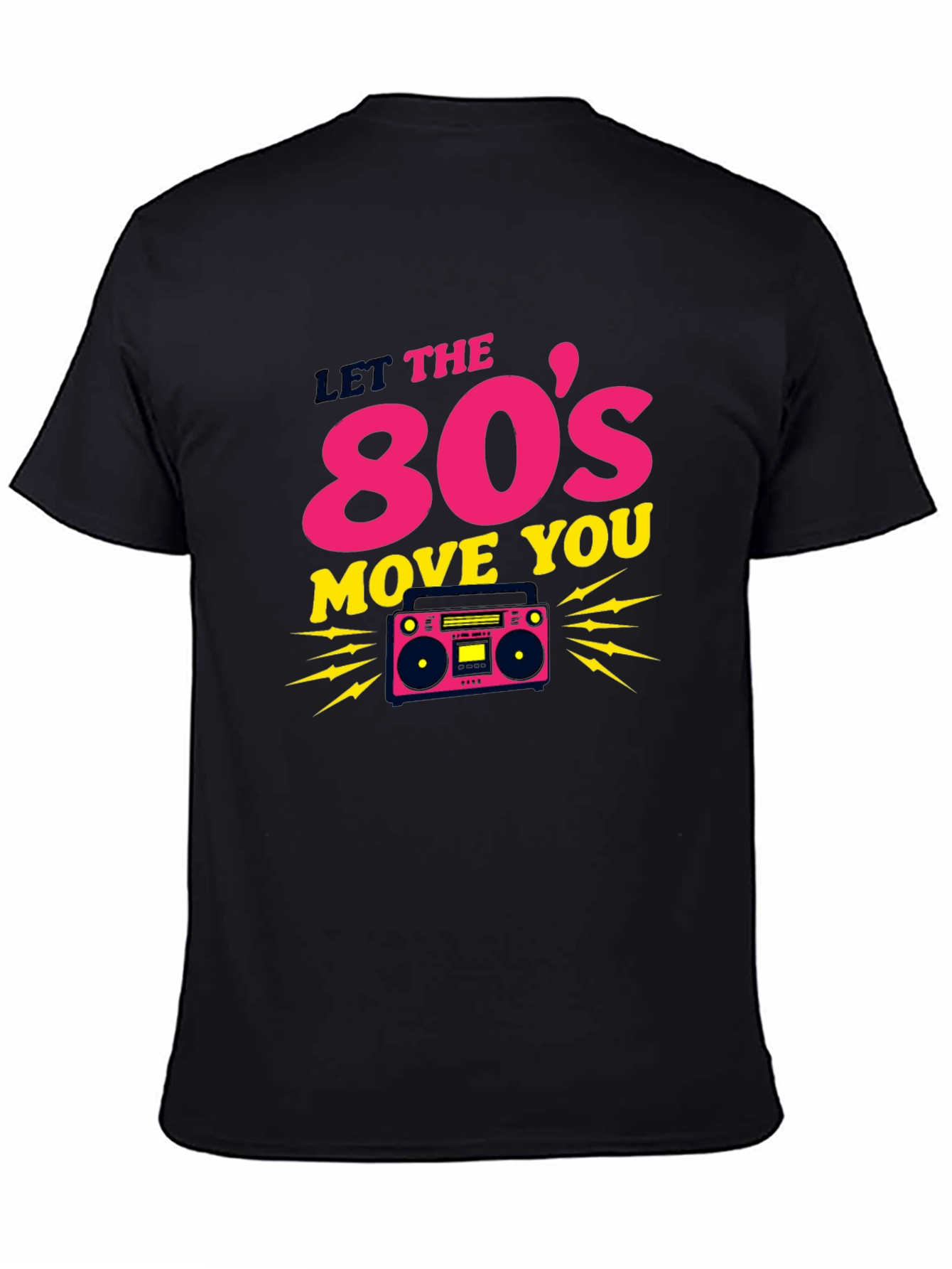 Retro 80s Move You Black T-Shirt