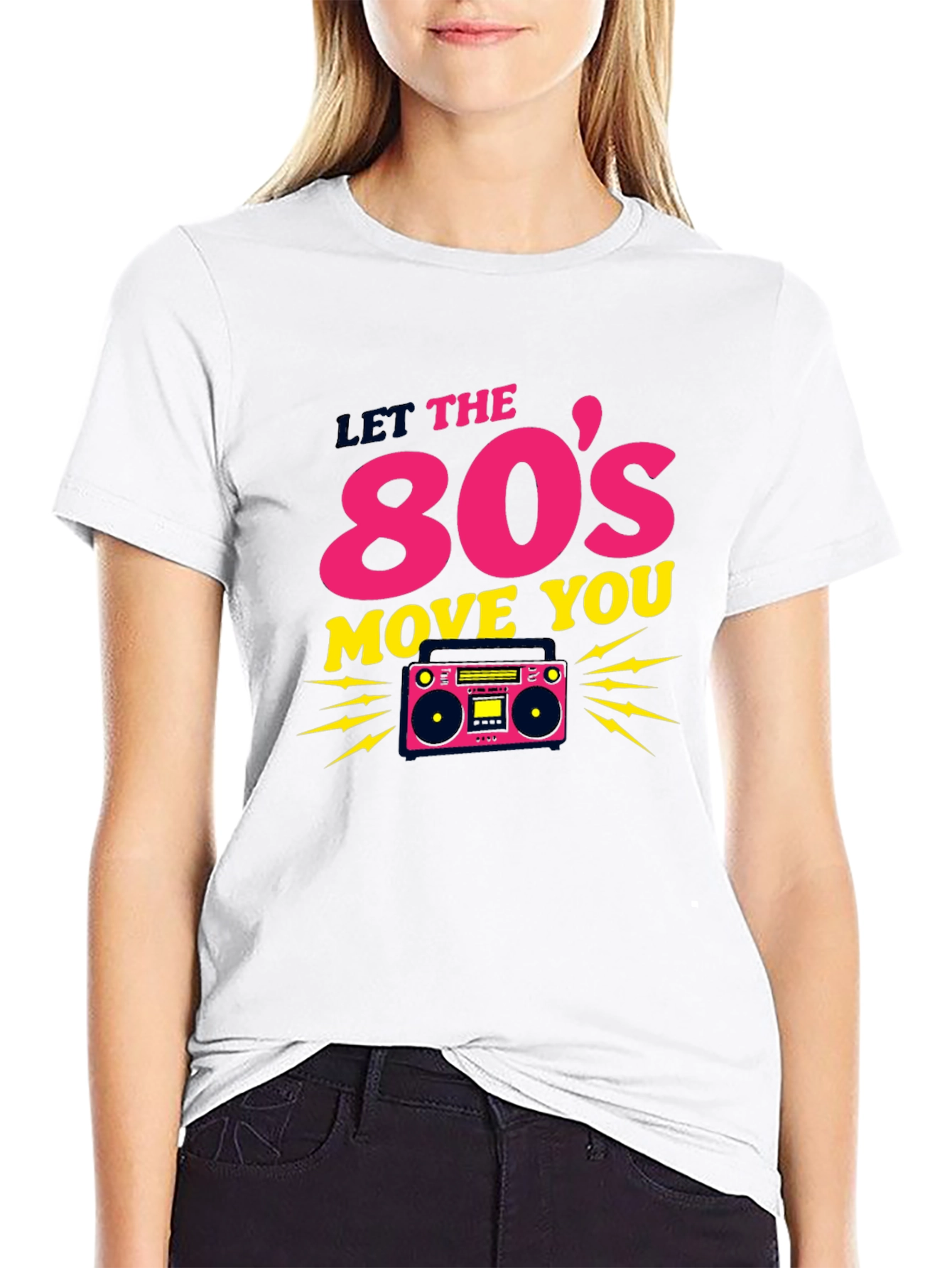 Retro 80s Move You Black T-Shirt