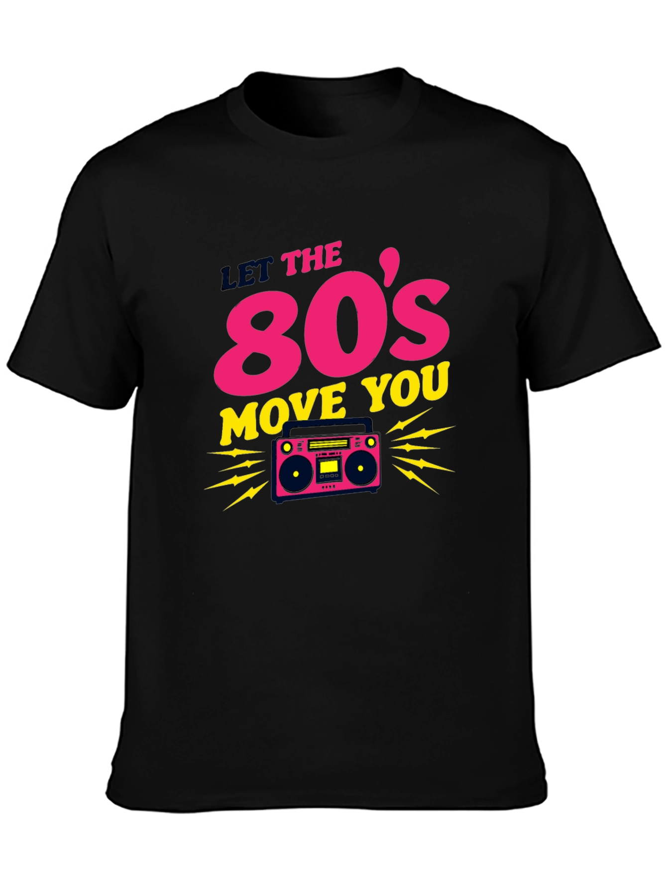 Retro 80s Move You Black T-Shirt