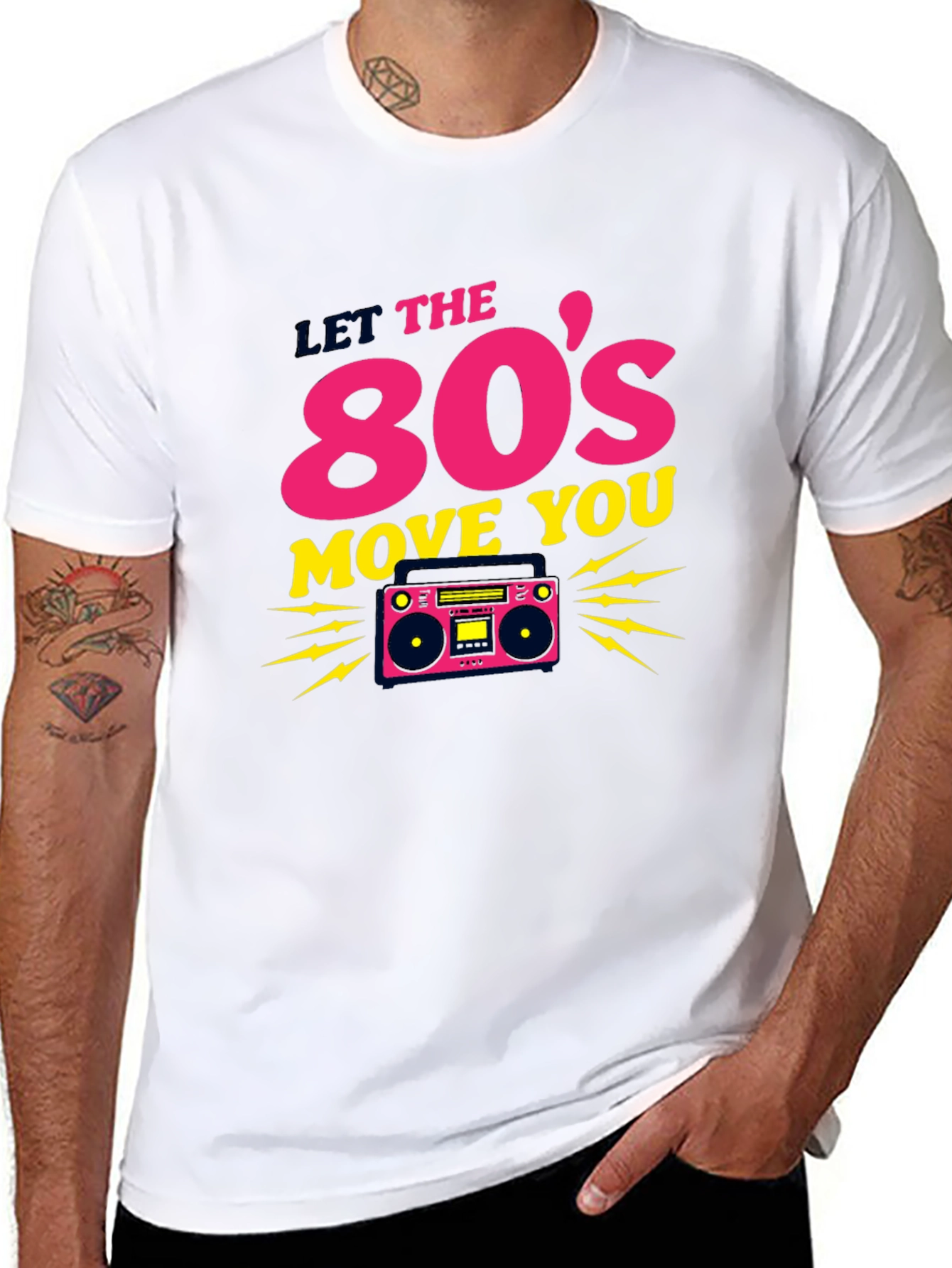 Retro 80s Move You Black T-Shirt
