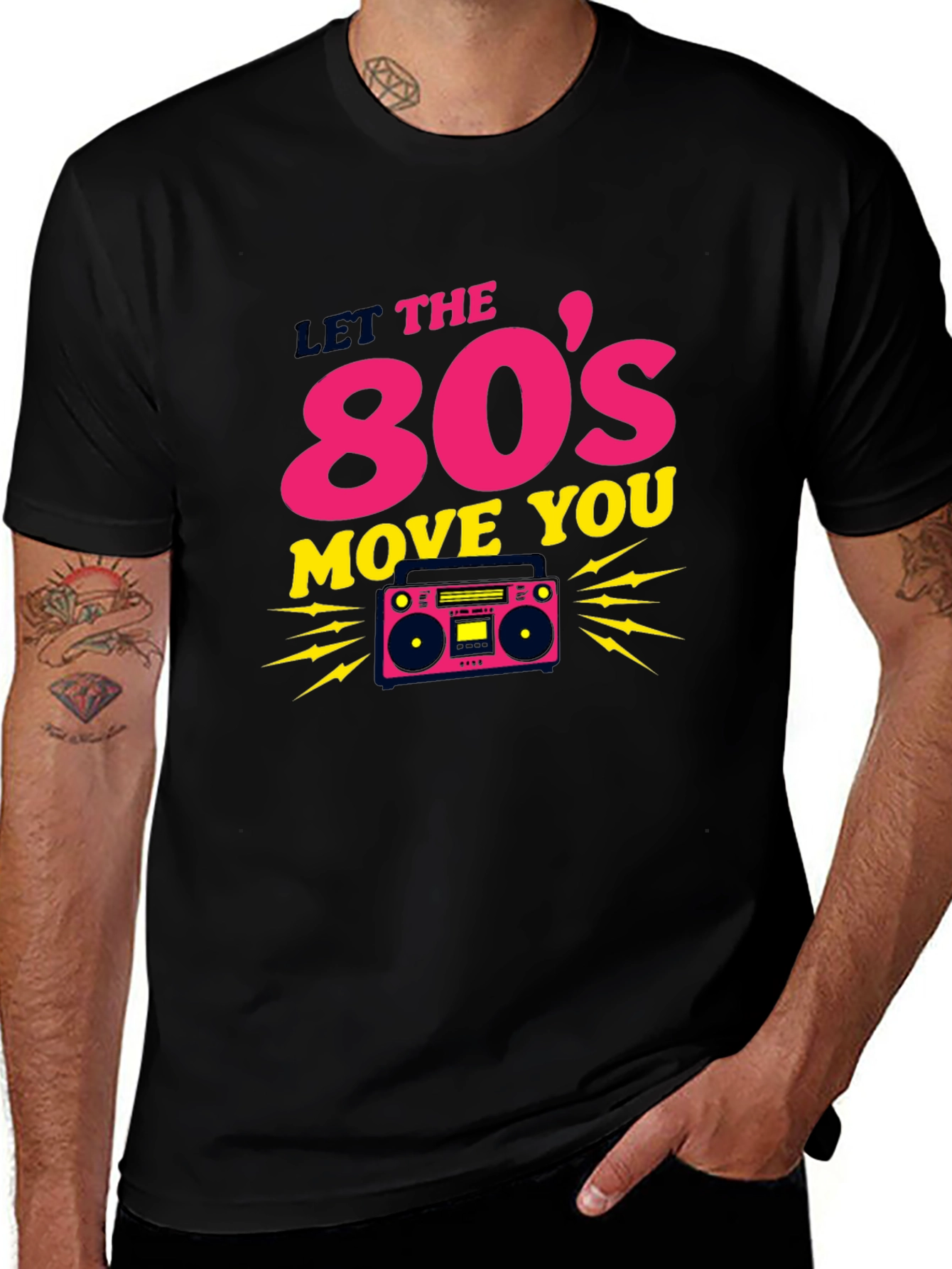 Retro 80s Move You Black T-Shirt