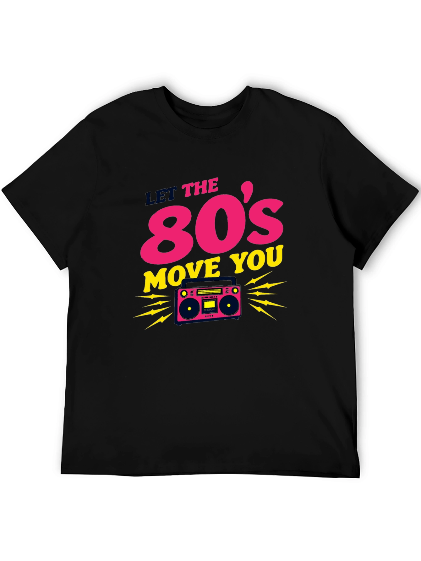 Retro 80s Move You Black T-Shirt