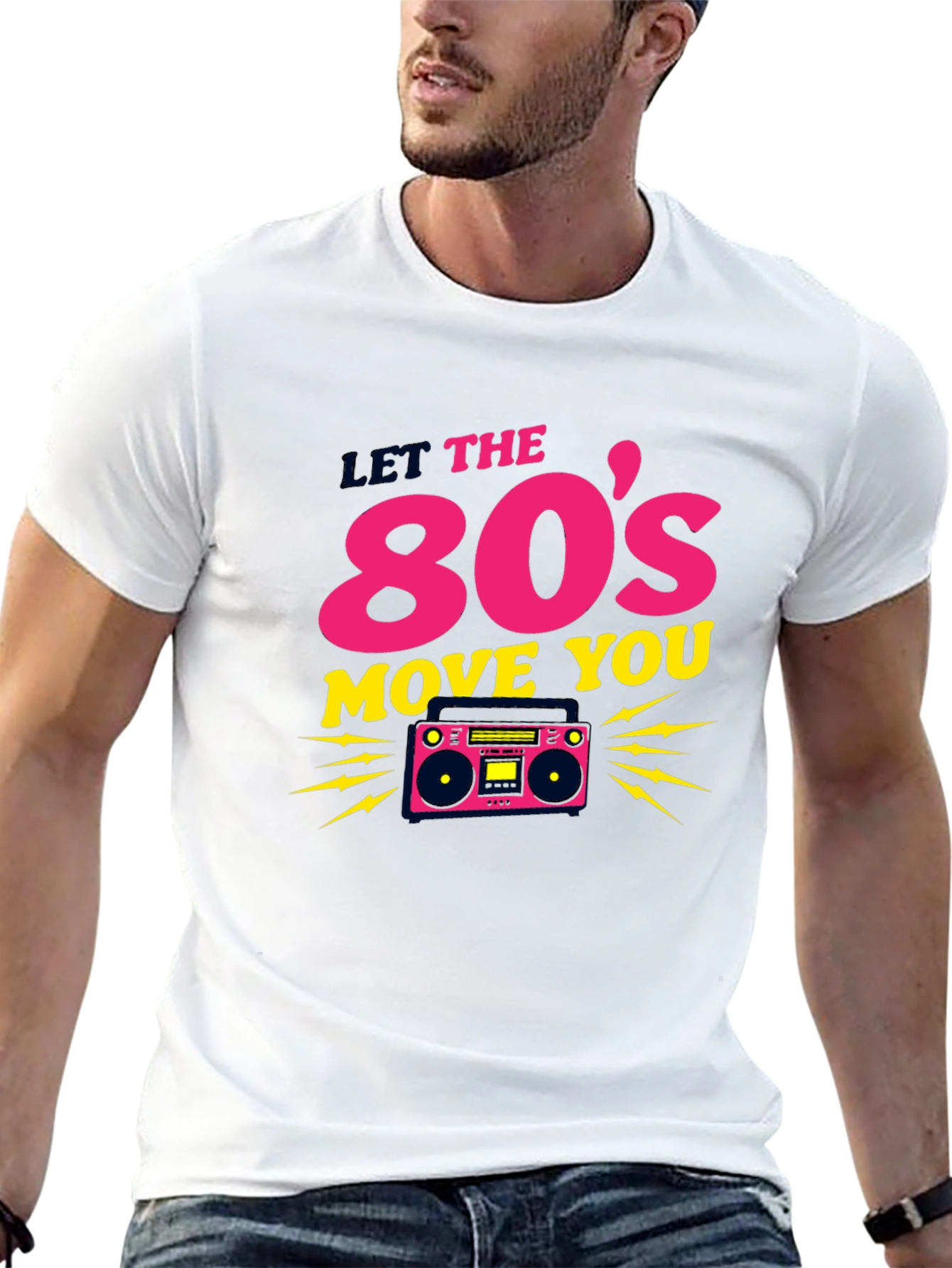 Retro 80s Move You Black T-Shirt