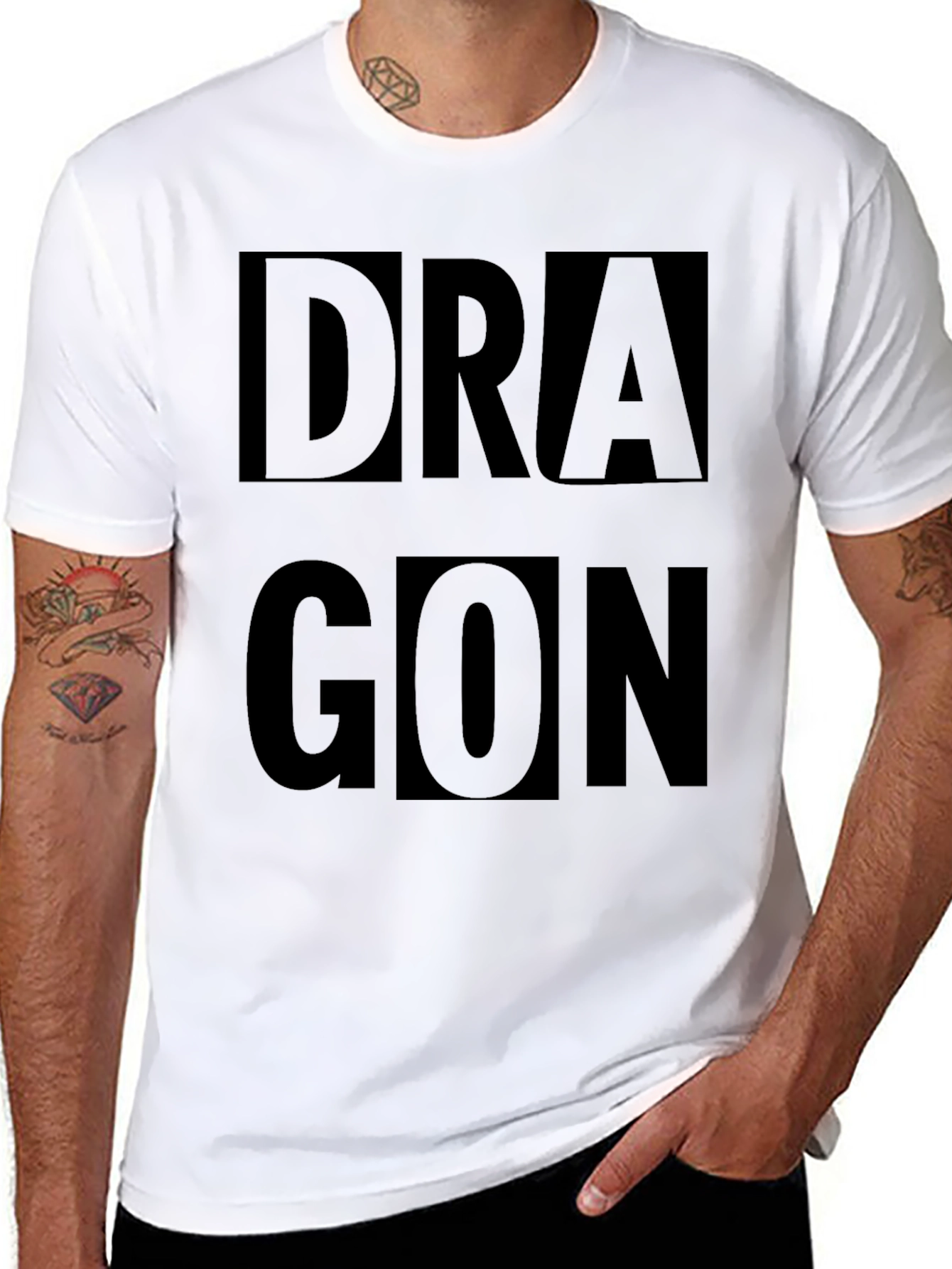 Dragon Graphic Tee - Bold & Black