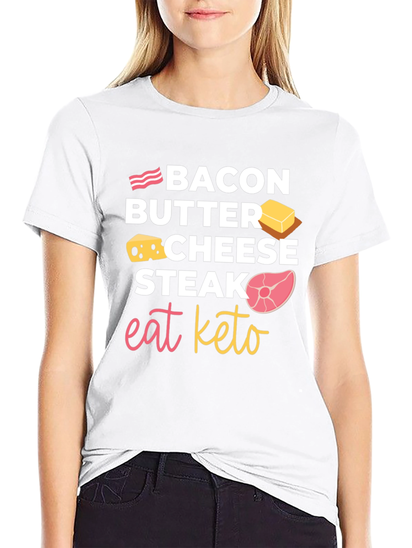 Eat Keto T-Shirt: Bacon Butter Cheese Steak