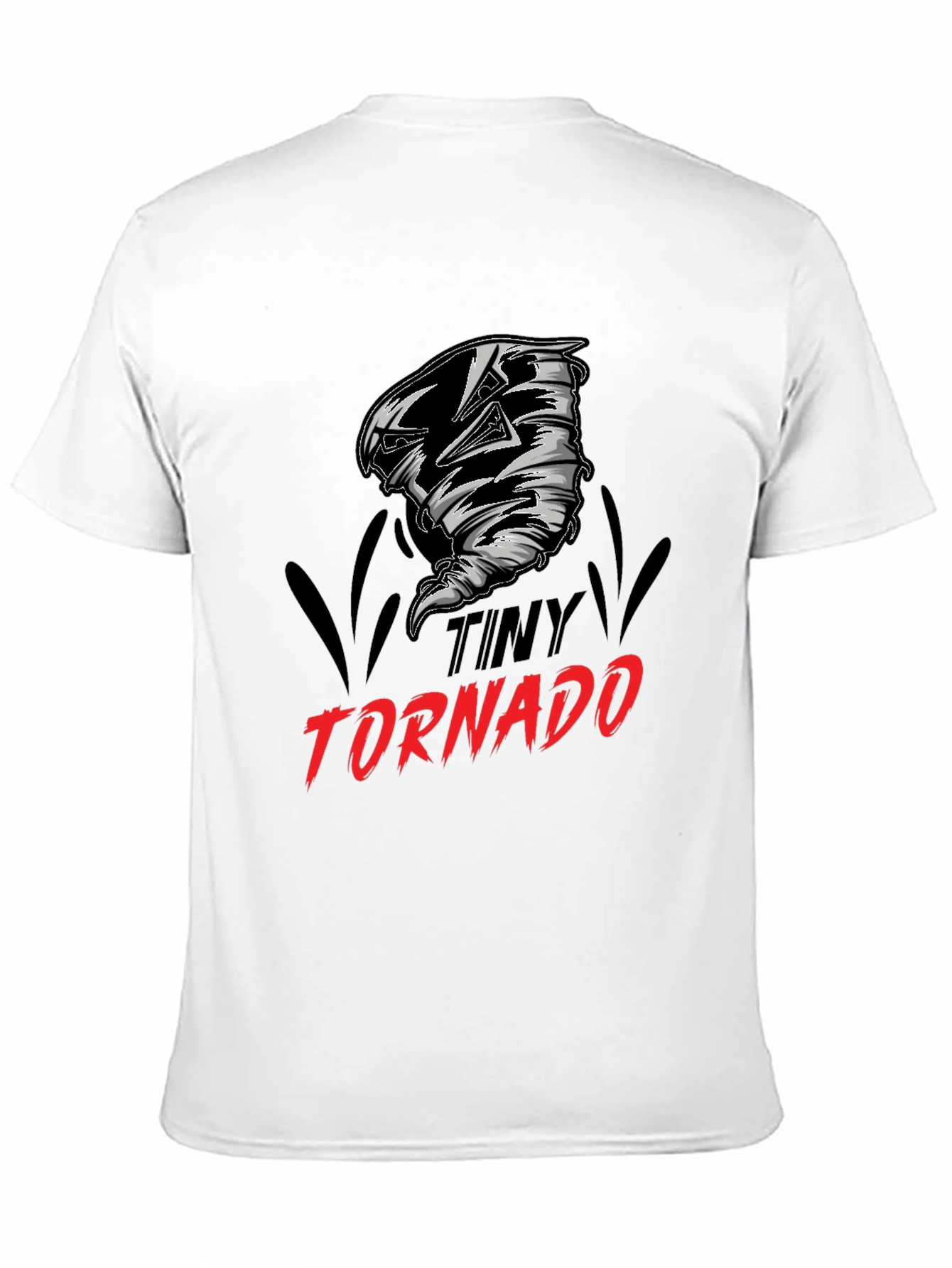 Tiny Tornado Graphic T-Shirt - Black Cotton Tee